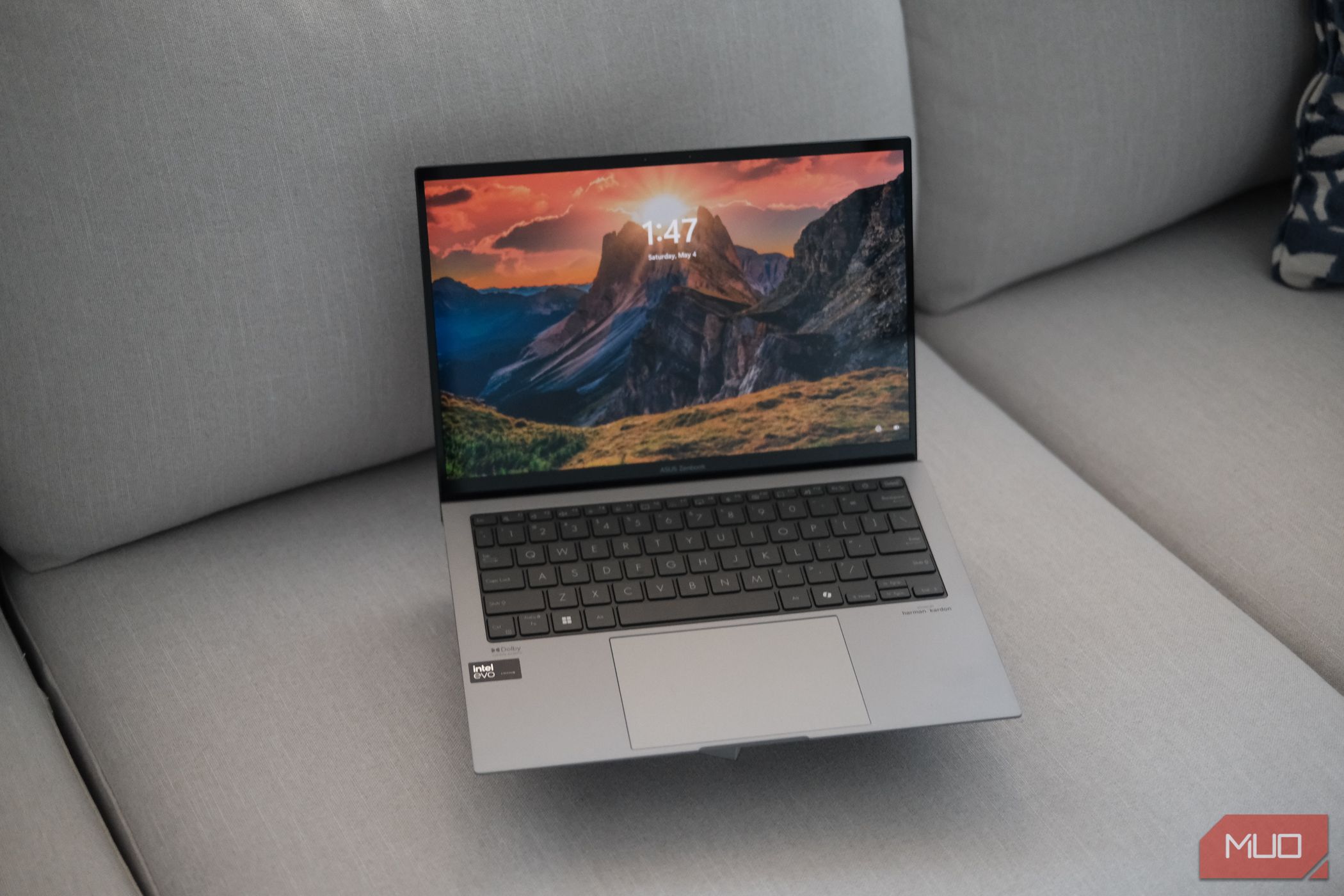 ASUS Zenbook S 13 OLED screen turned on