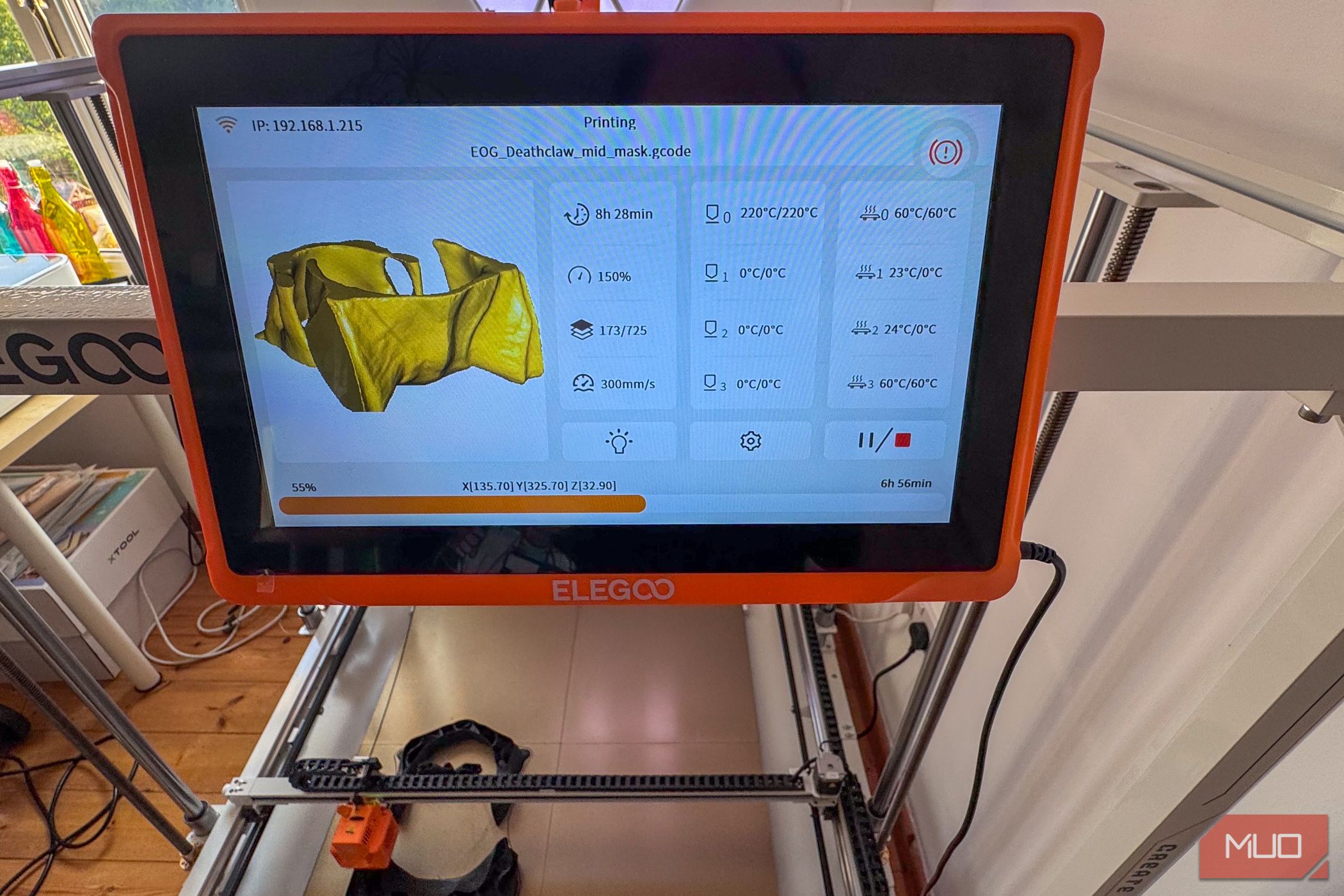 elegoo orangestorm giga review- deathclaw mask
