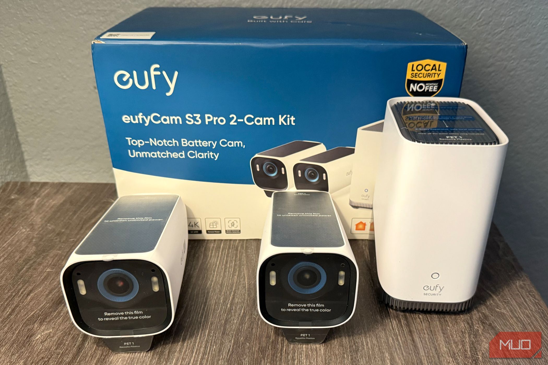 eufy s3 pro box and cameras with homebase s380