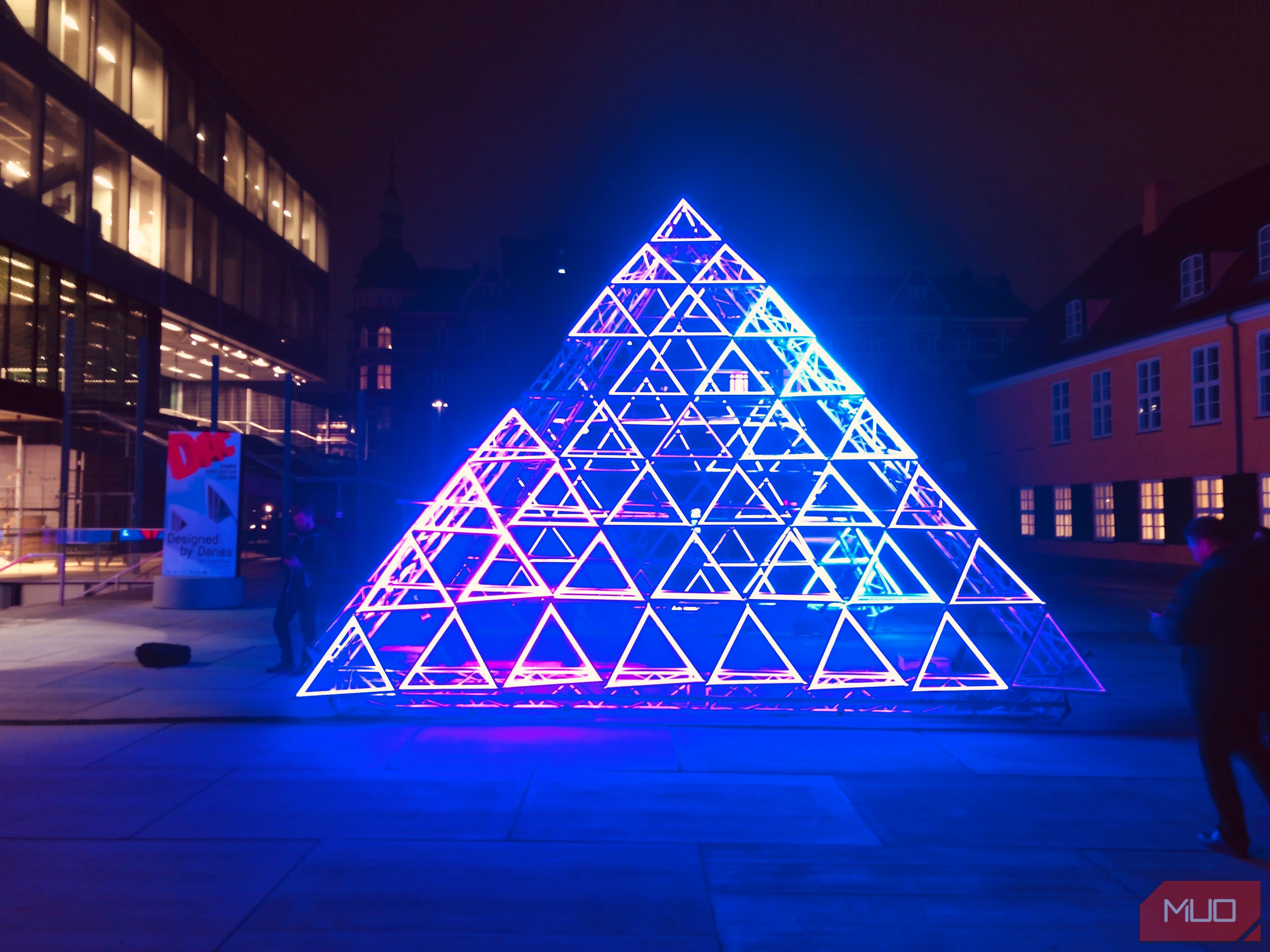 Photo of a sculpture from a light festival