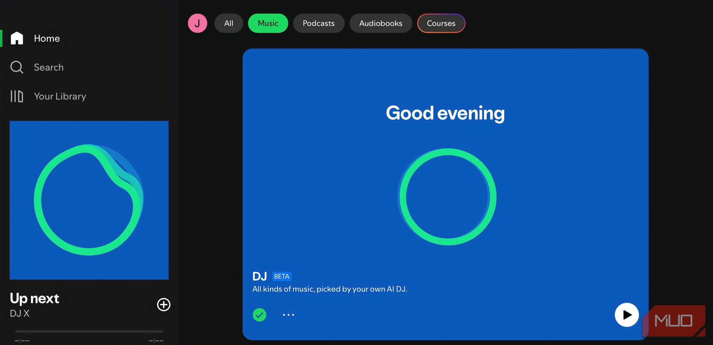 Spotify's AI DJ feature.