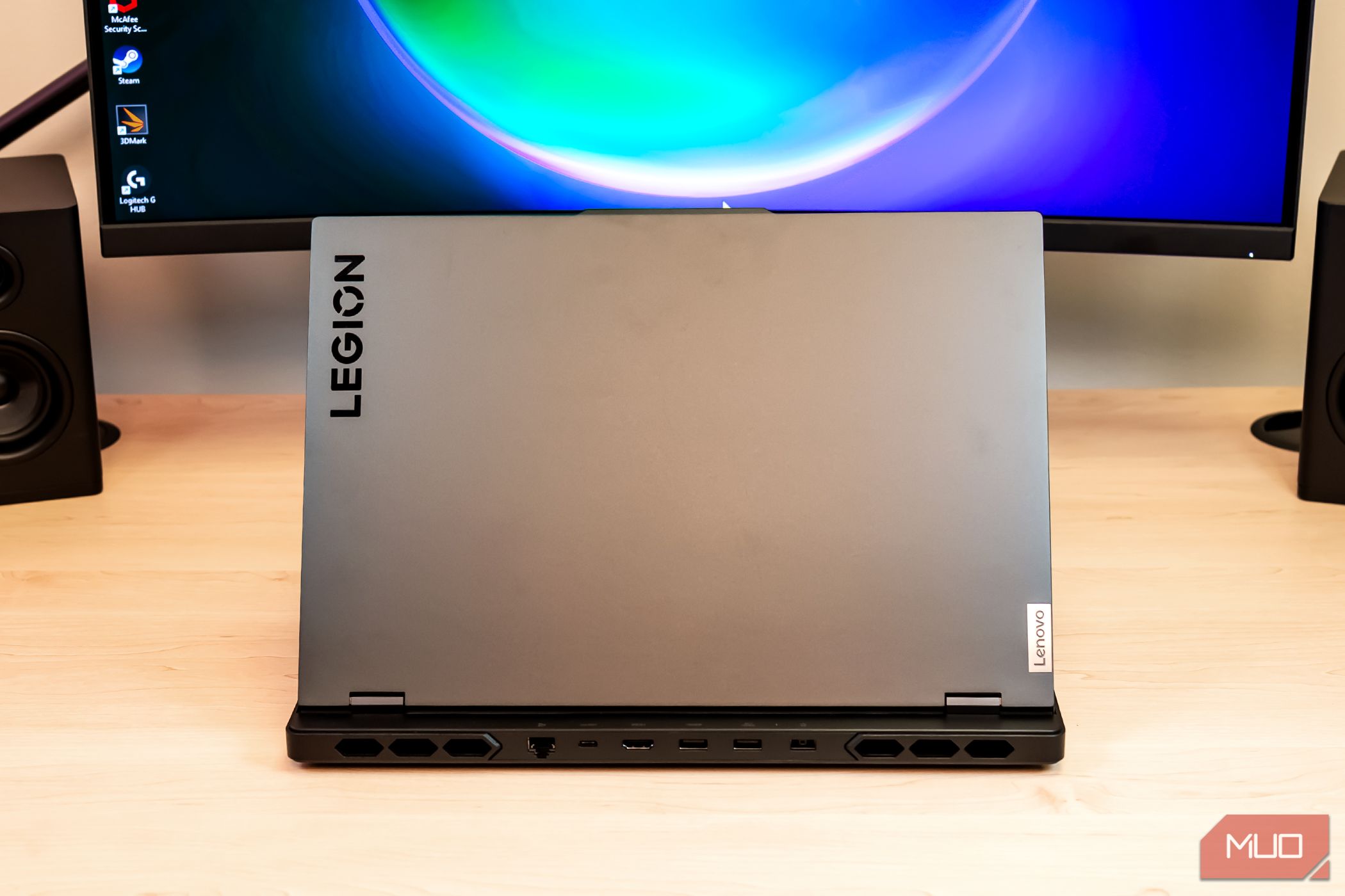 The Lenovo Legion Pro 7i 16 Gen 9 partially open