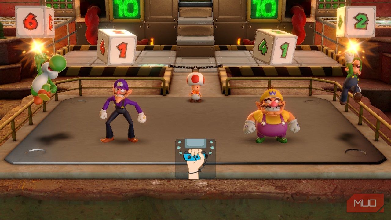 yoshi, waluigi, wario, and luigi in super mario party