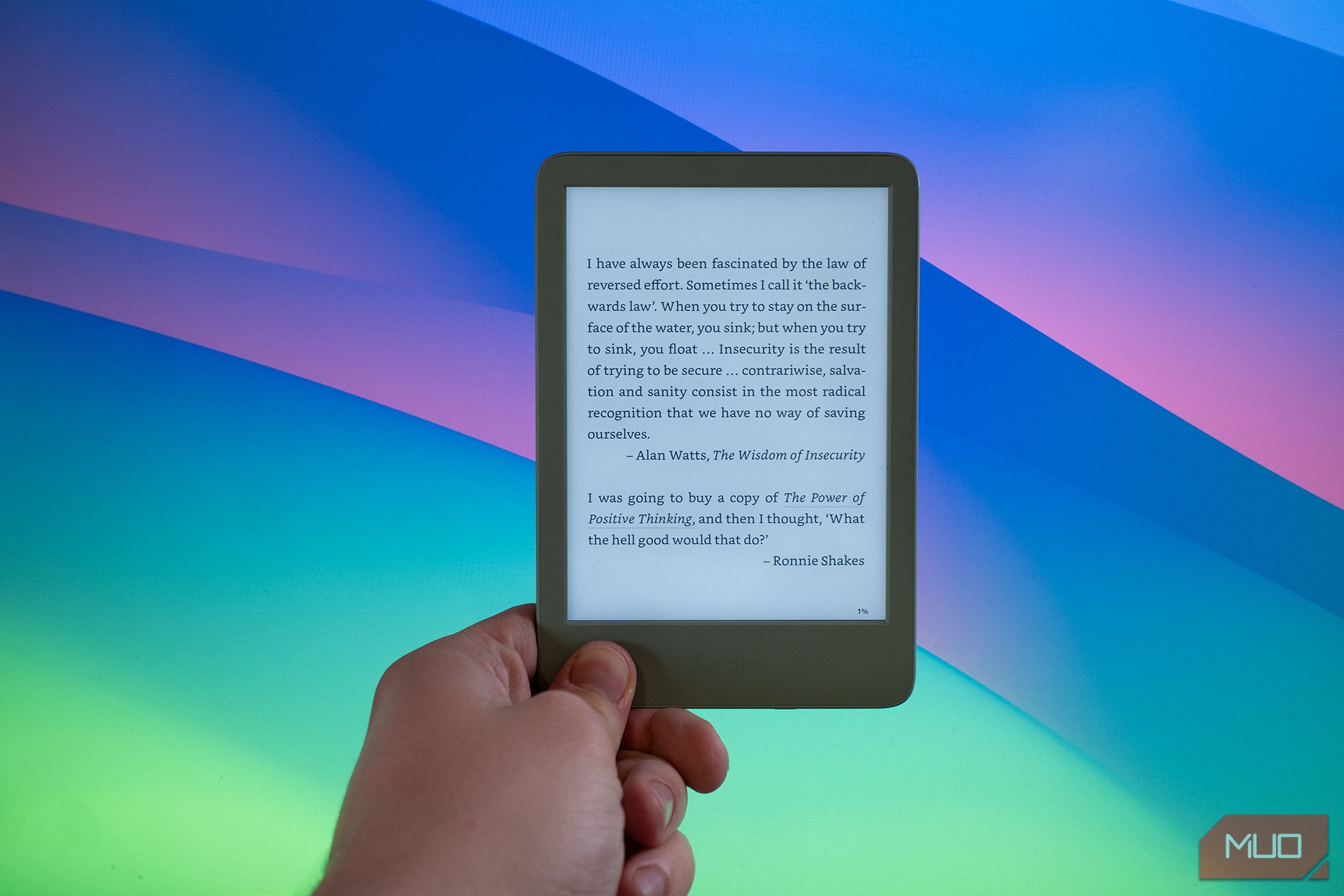 2024 Amazon Kindle at default brightness over lit backdrop.