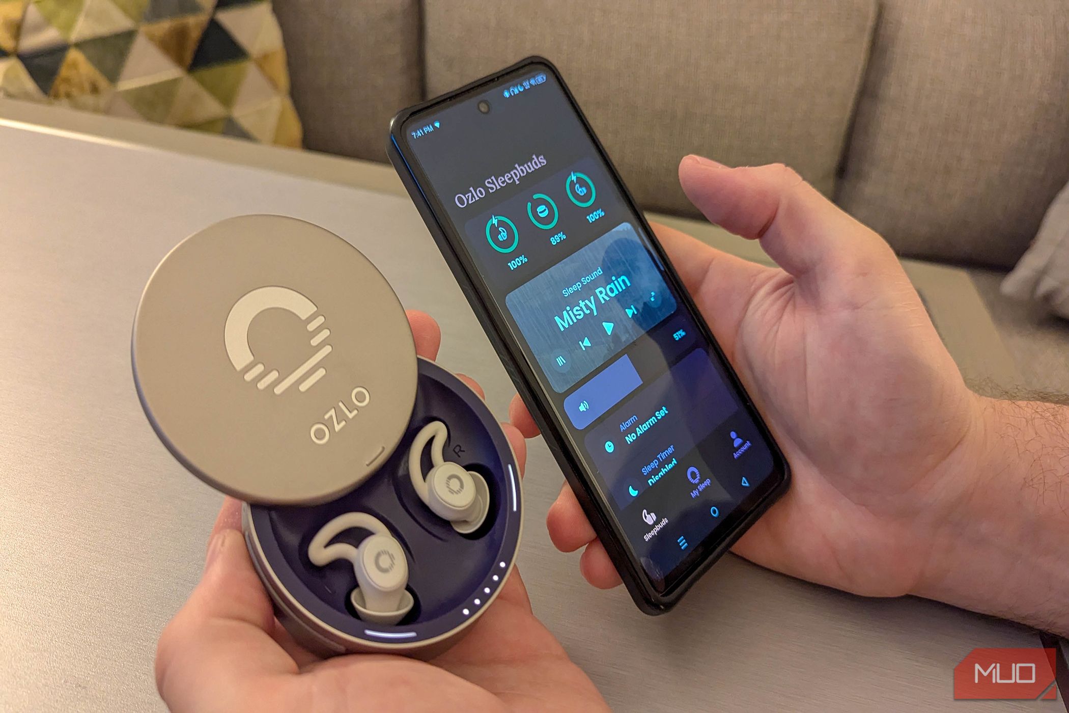 Ozlo Sleepbuds app after connecting