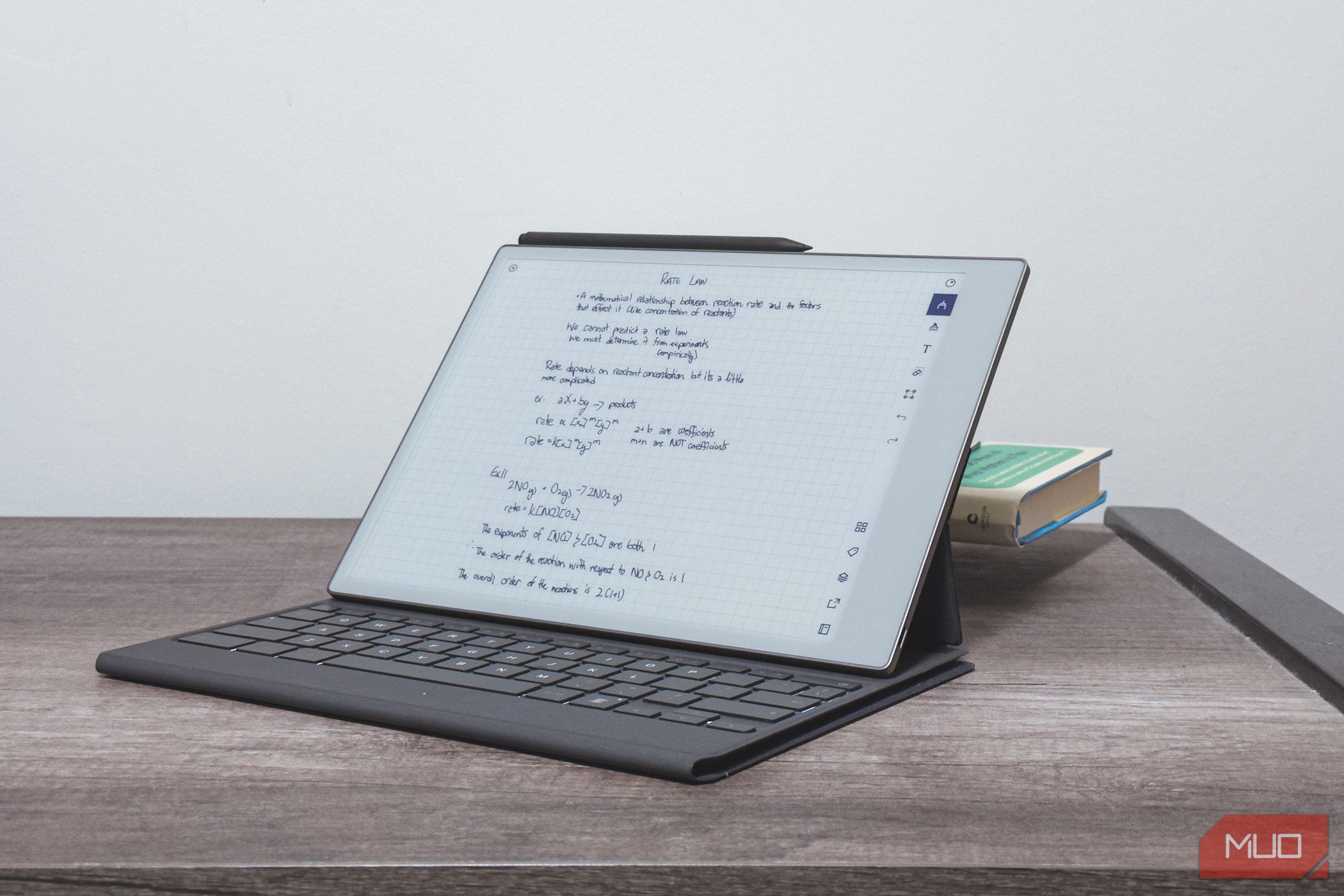 reMarkable Paper Pro Keyboard Folio on tablet.