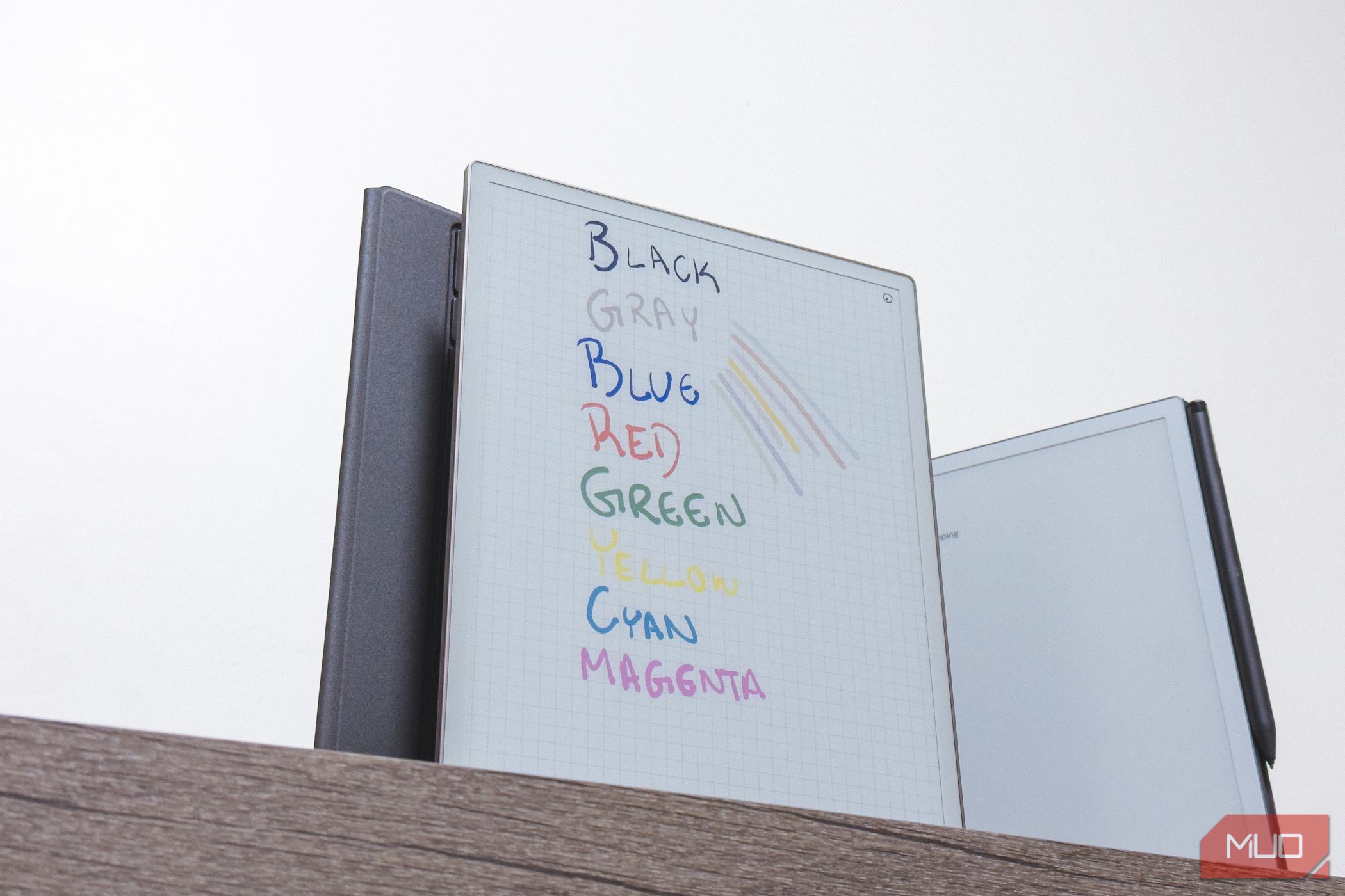 reMarkable Paper Pro with color text on display.