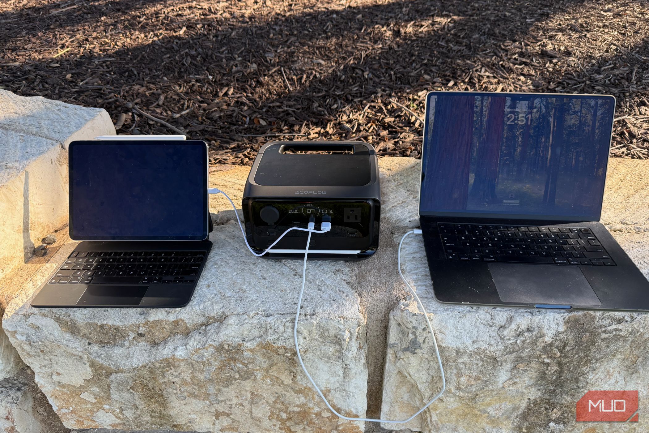 The Ecoflow river 3 plus charging electronics. 
