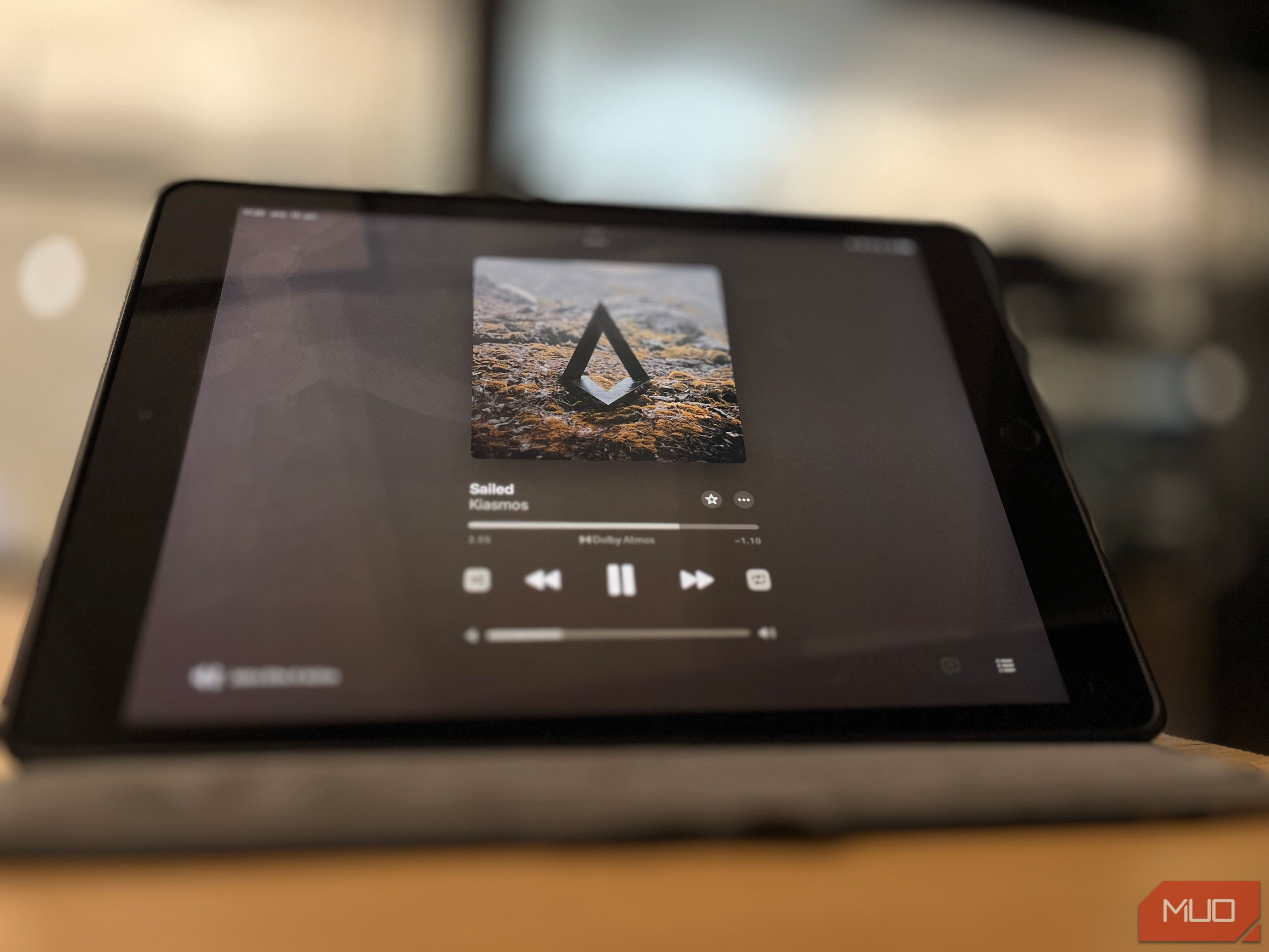 A photo of an iPad on a table