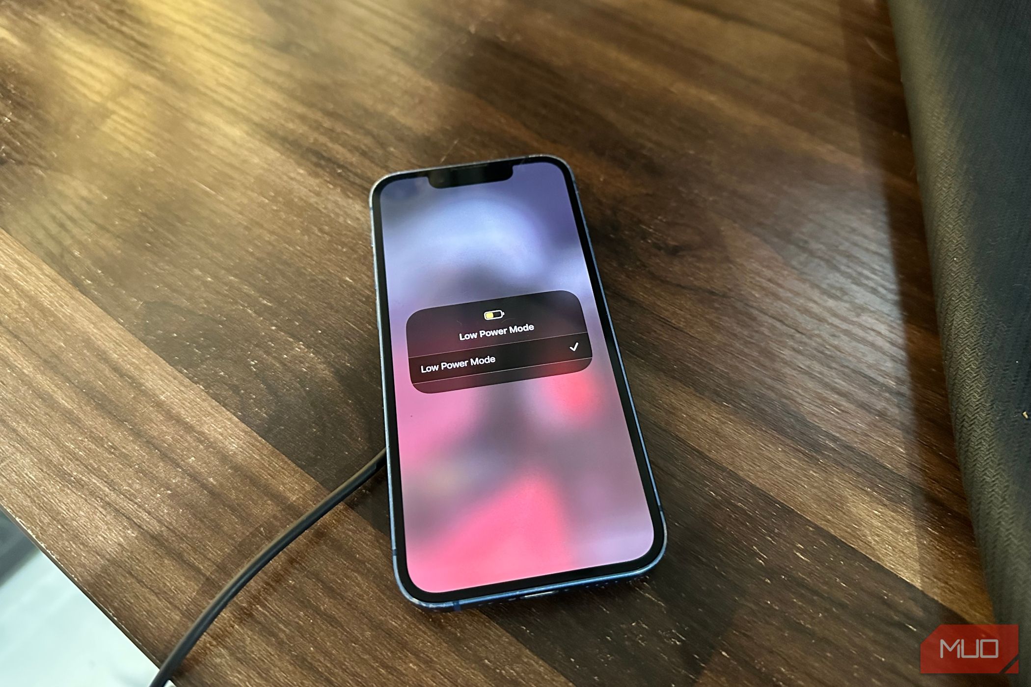 Low Power Mode on an iPhone 14