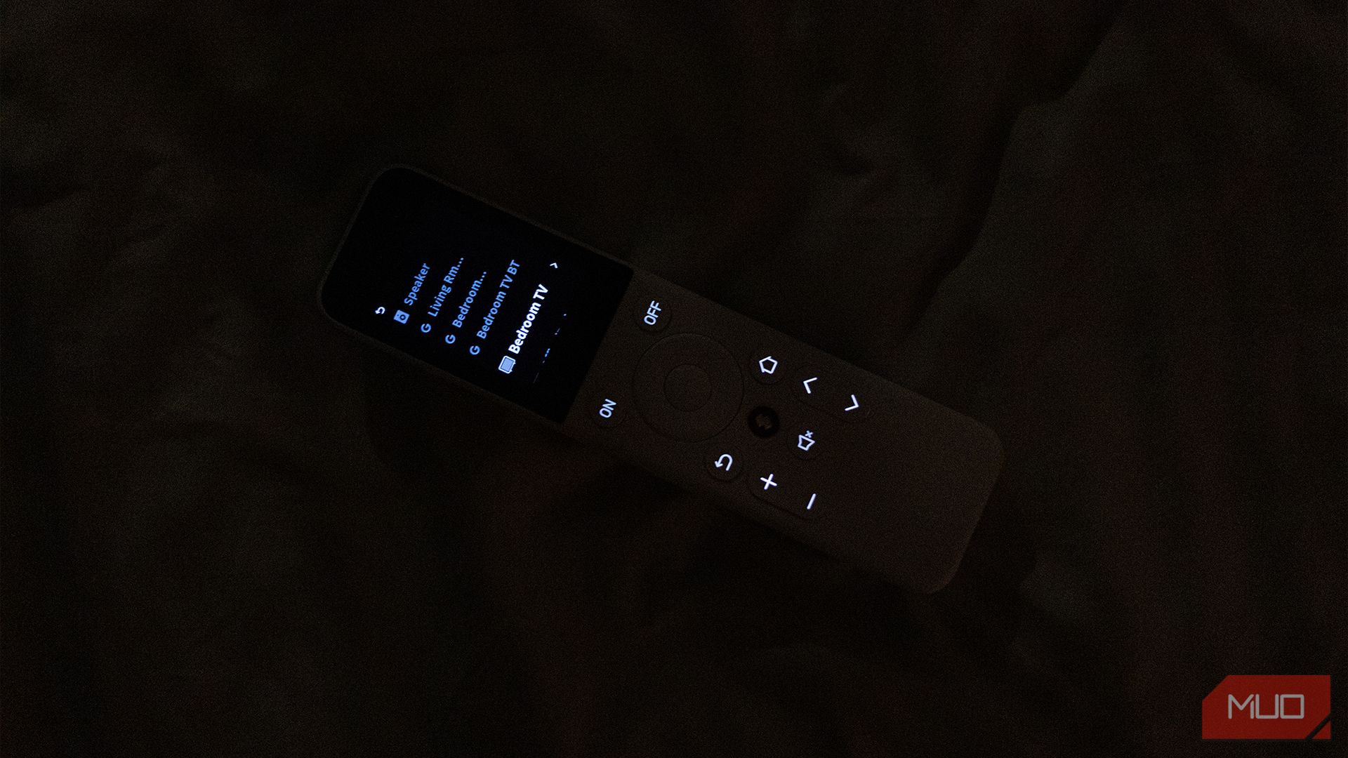 Looking at SwitchBot Universal Remote in the dark.