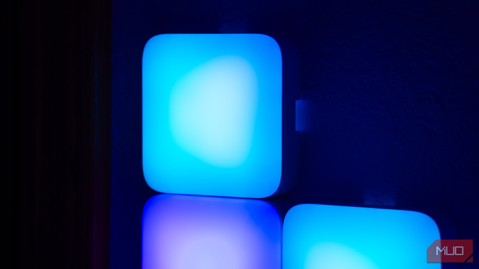 Govee Mini Panel Lights close up on three individual panels.