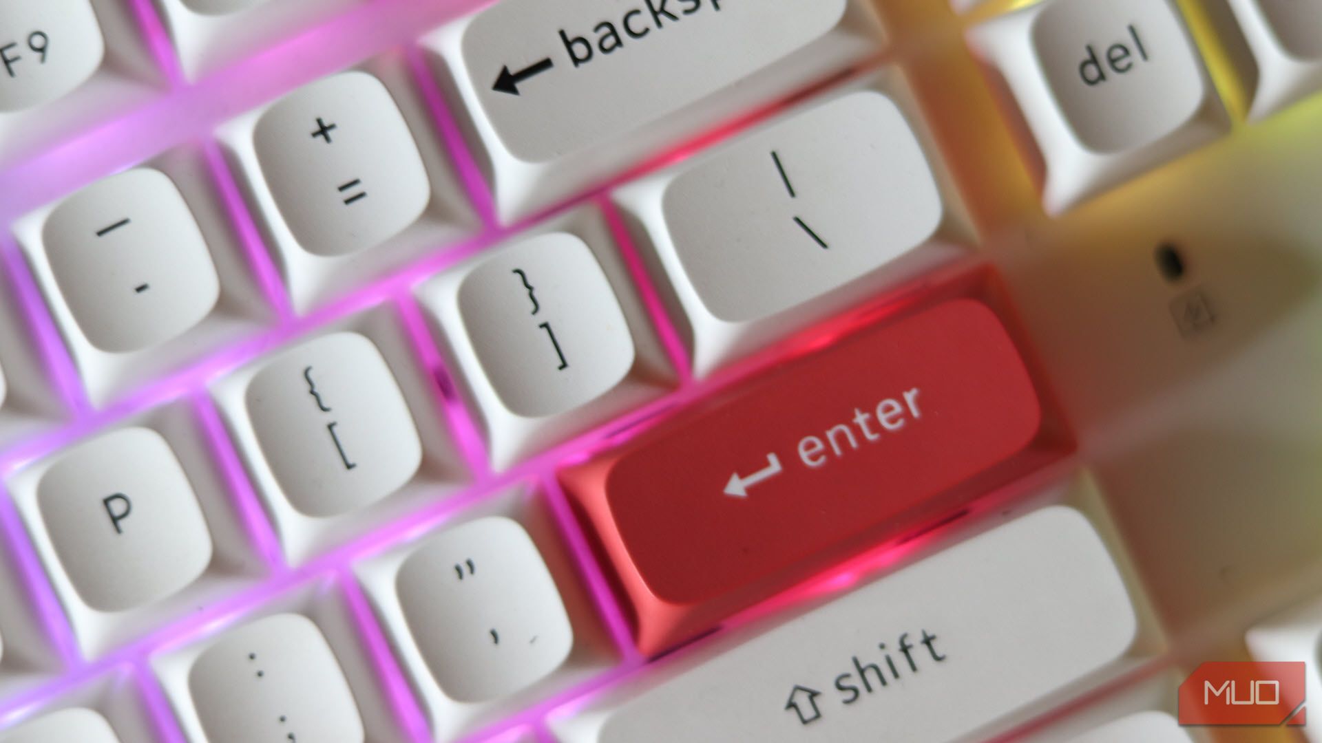 Accented Enter key on an Orion Frost Keychron K8 Pro