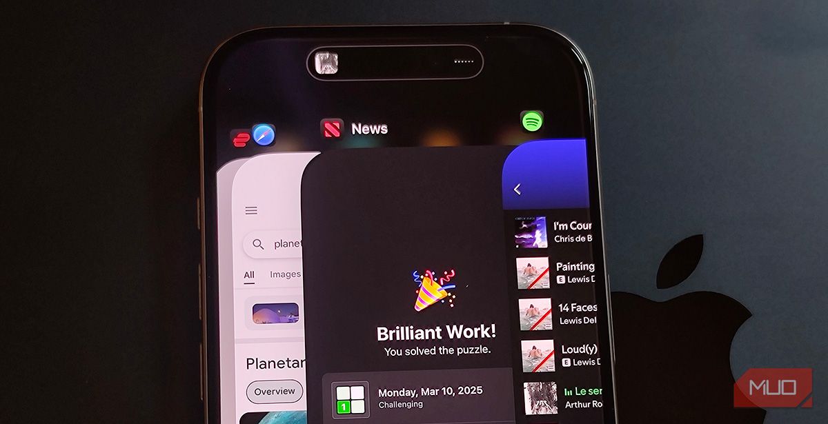 App Switcher on iPhone 16 Pro