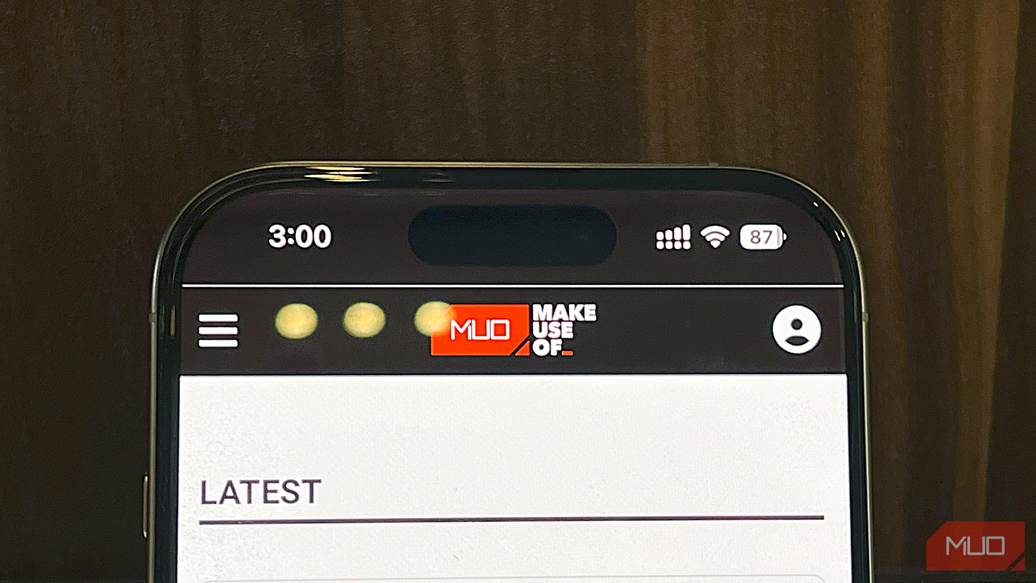 iPhone 16 Pro running Safari