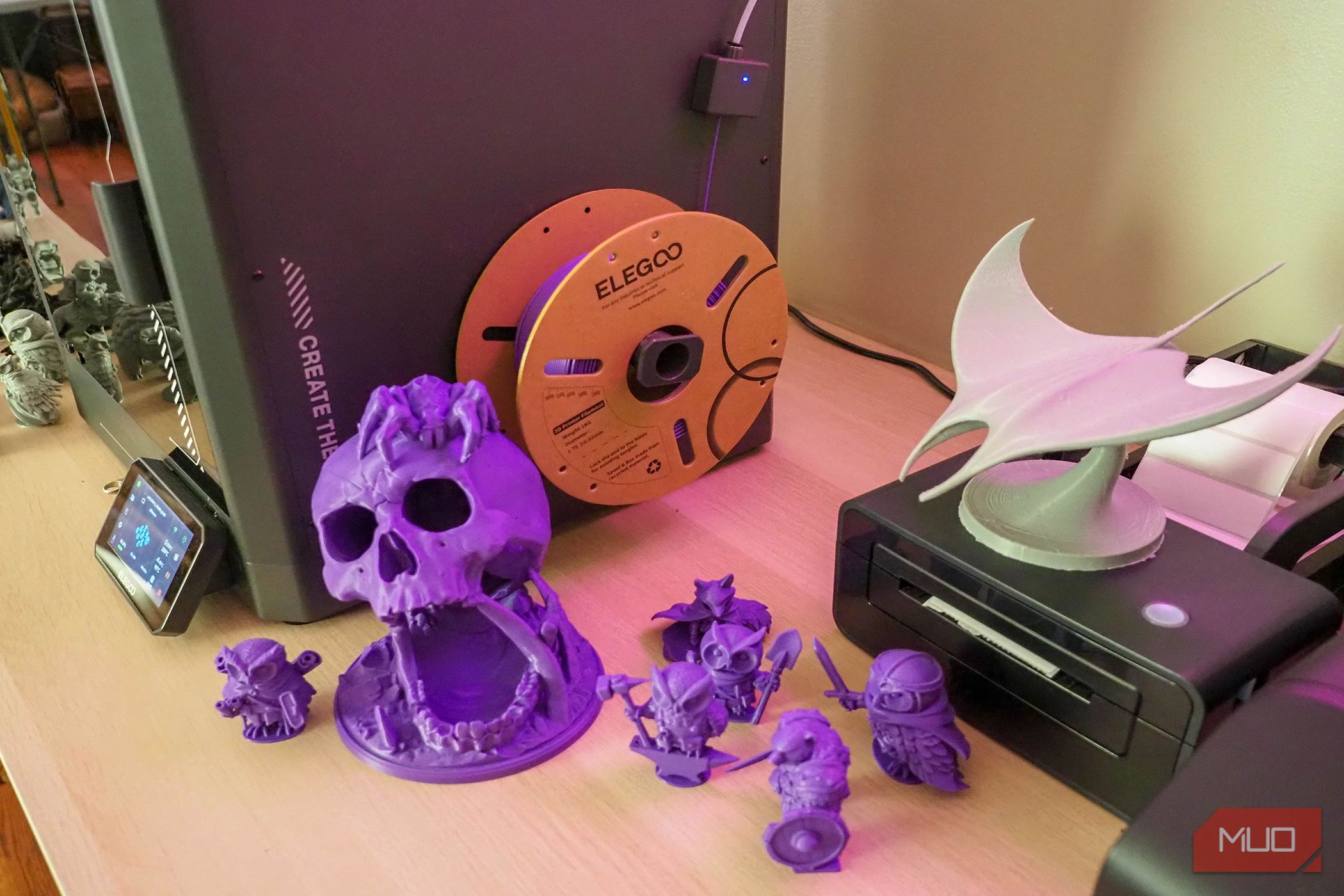 Elegoo Centauri Carbon side view during printing