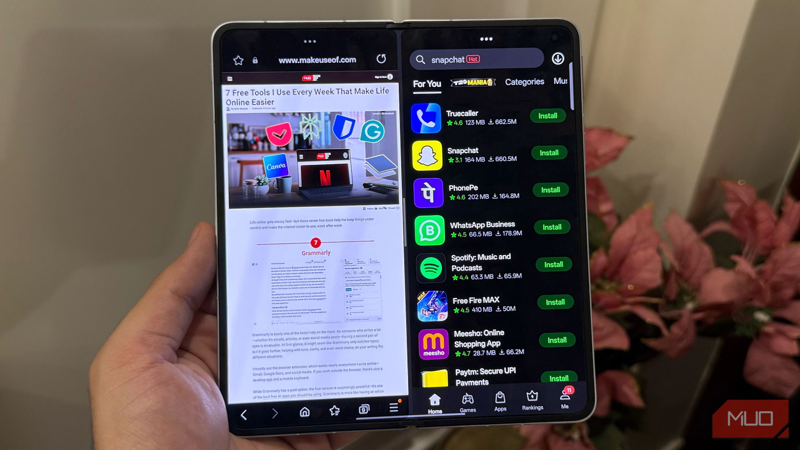 Multitasking on Oppo Find N5