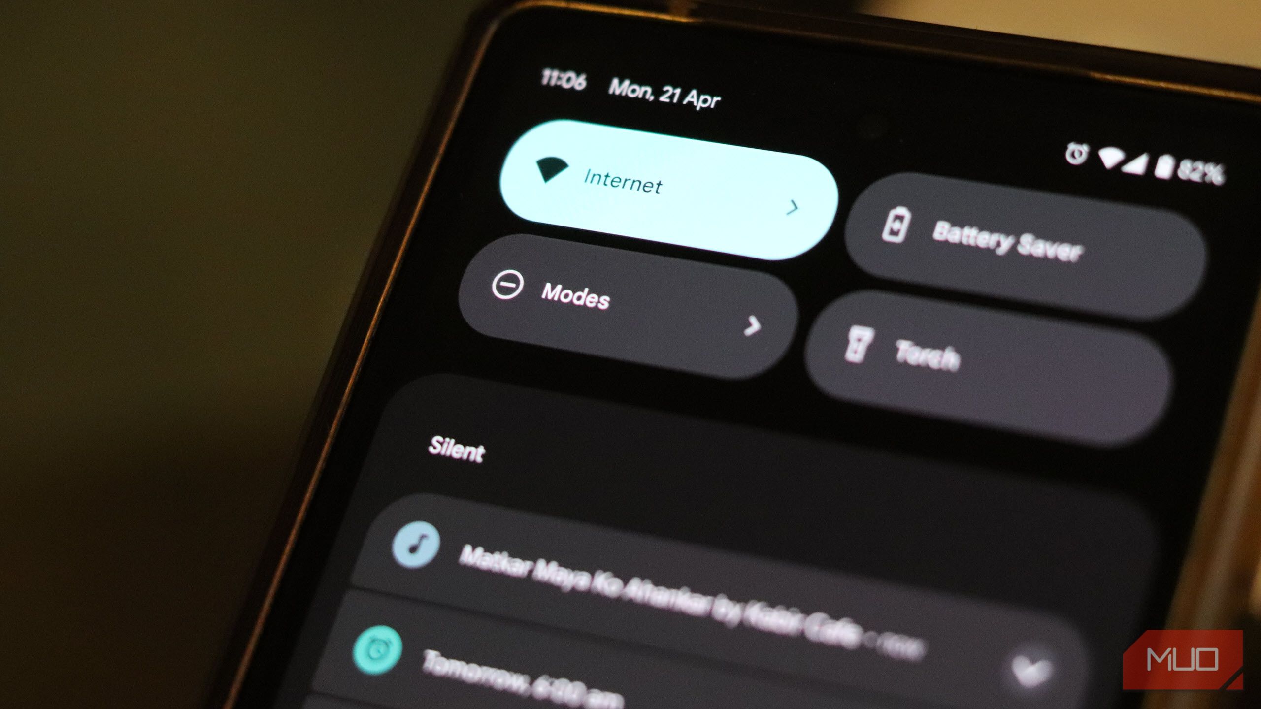 Google Pixel Modes Quick Access Menu