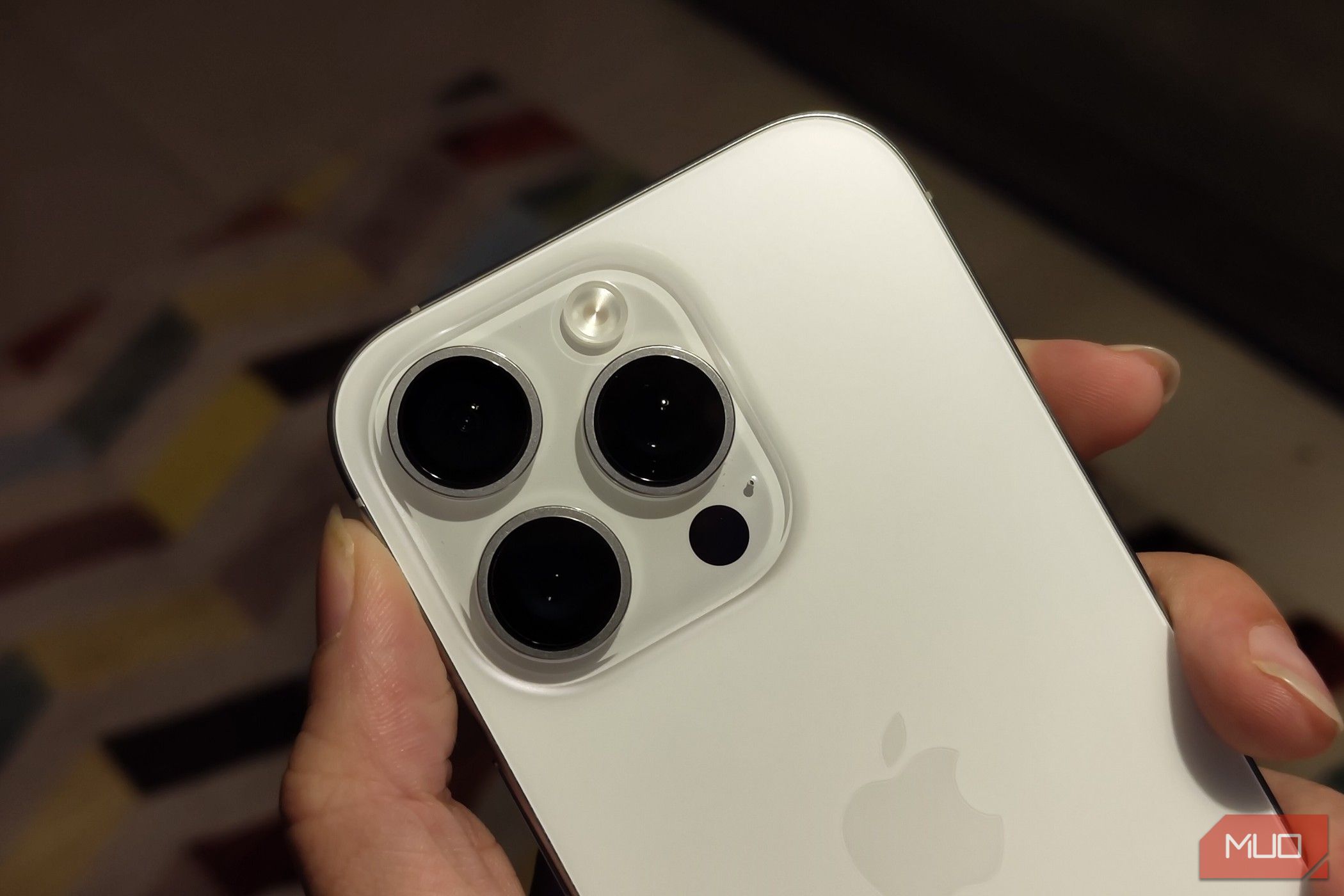 Close up shot of an iPhone's backside