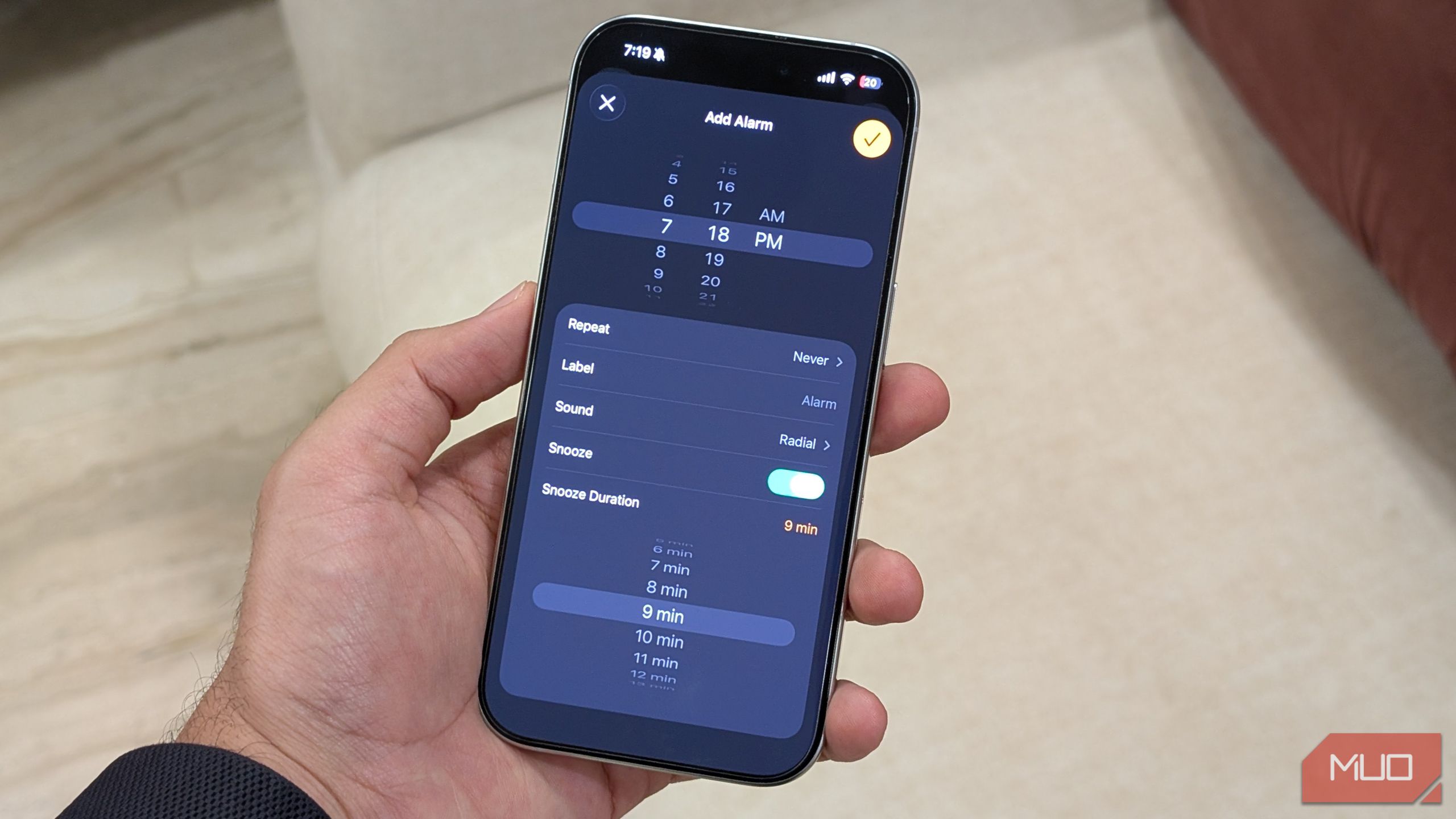 زمان تعطیل سفارشی در iOS 26