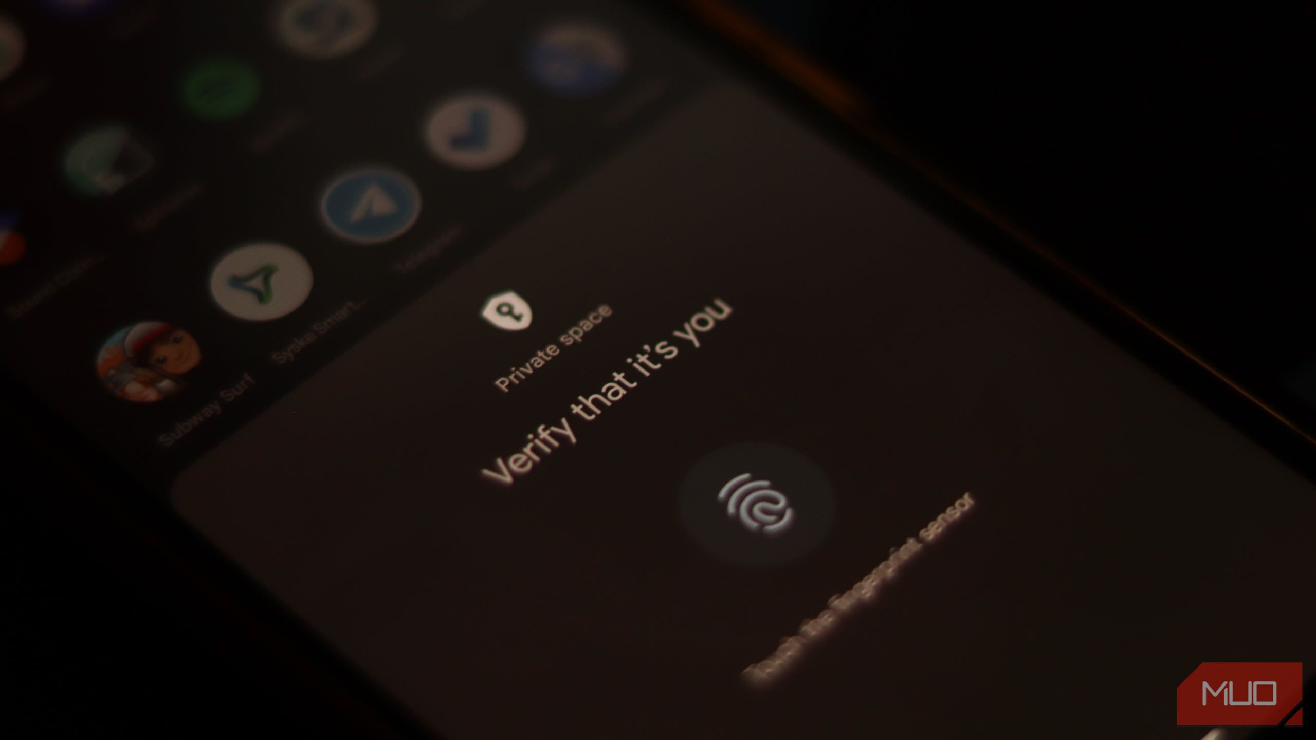 Private Space in Android asking for biometric authentication
