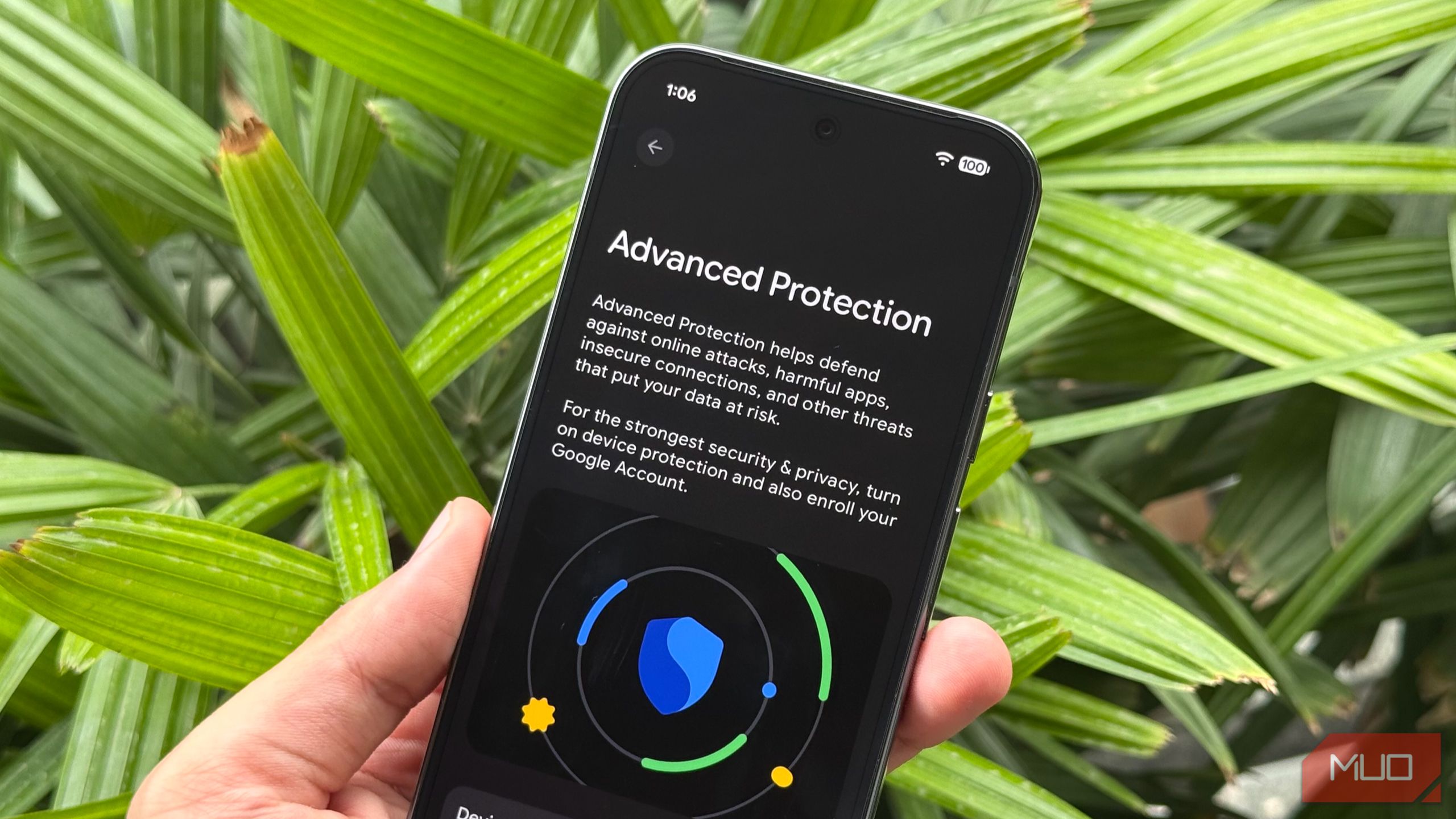 Advanced Protection settings in Android 16