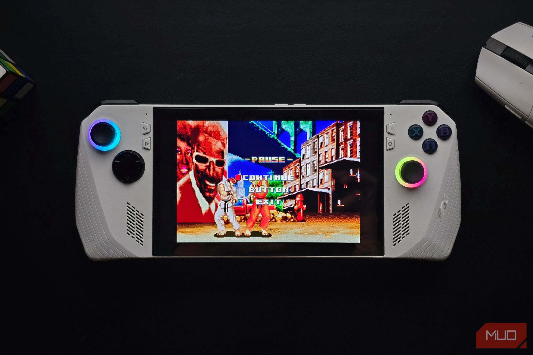 ASUS ROG Ally running Super street Fighter II via RetroArch