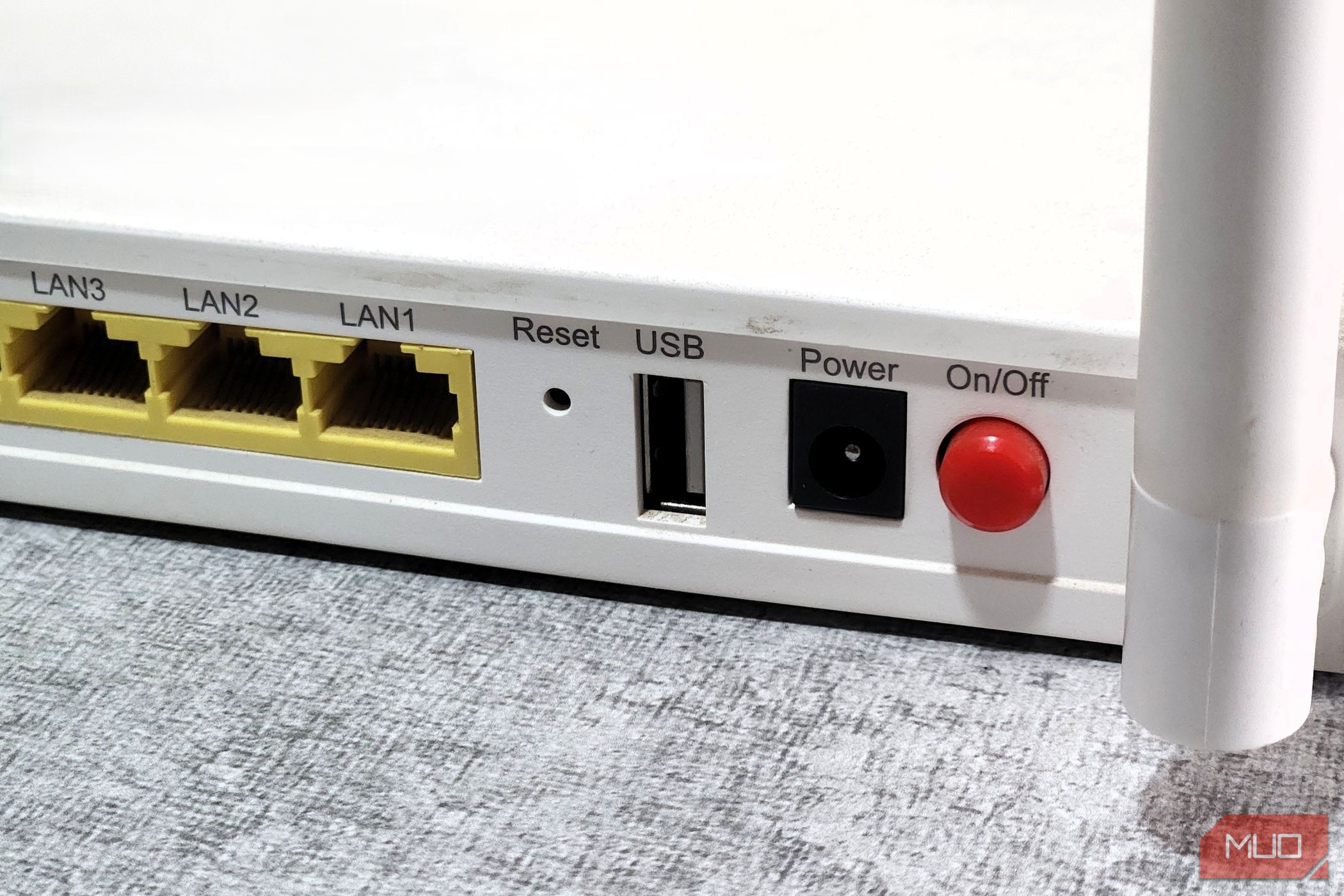 Closeup of Router USB port