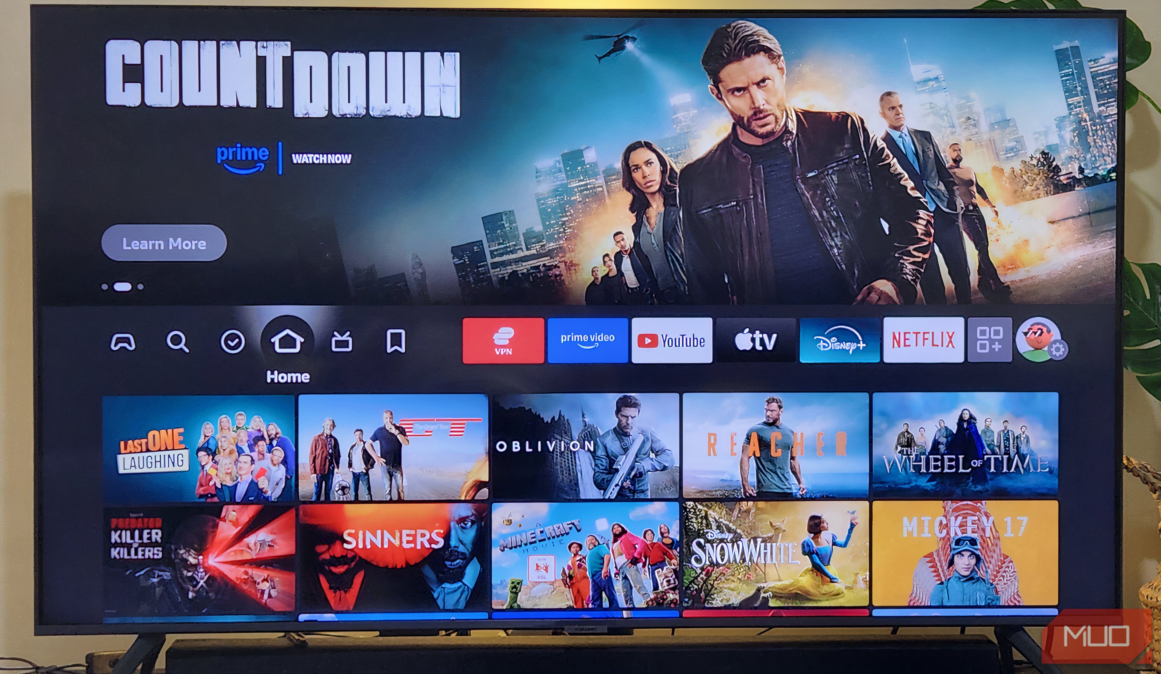 The Amazon Fire TV interface.