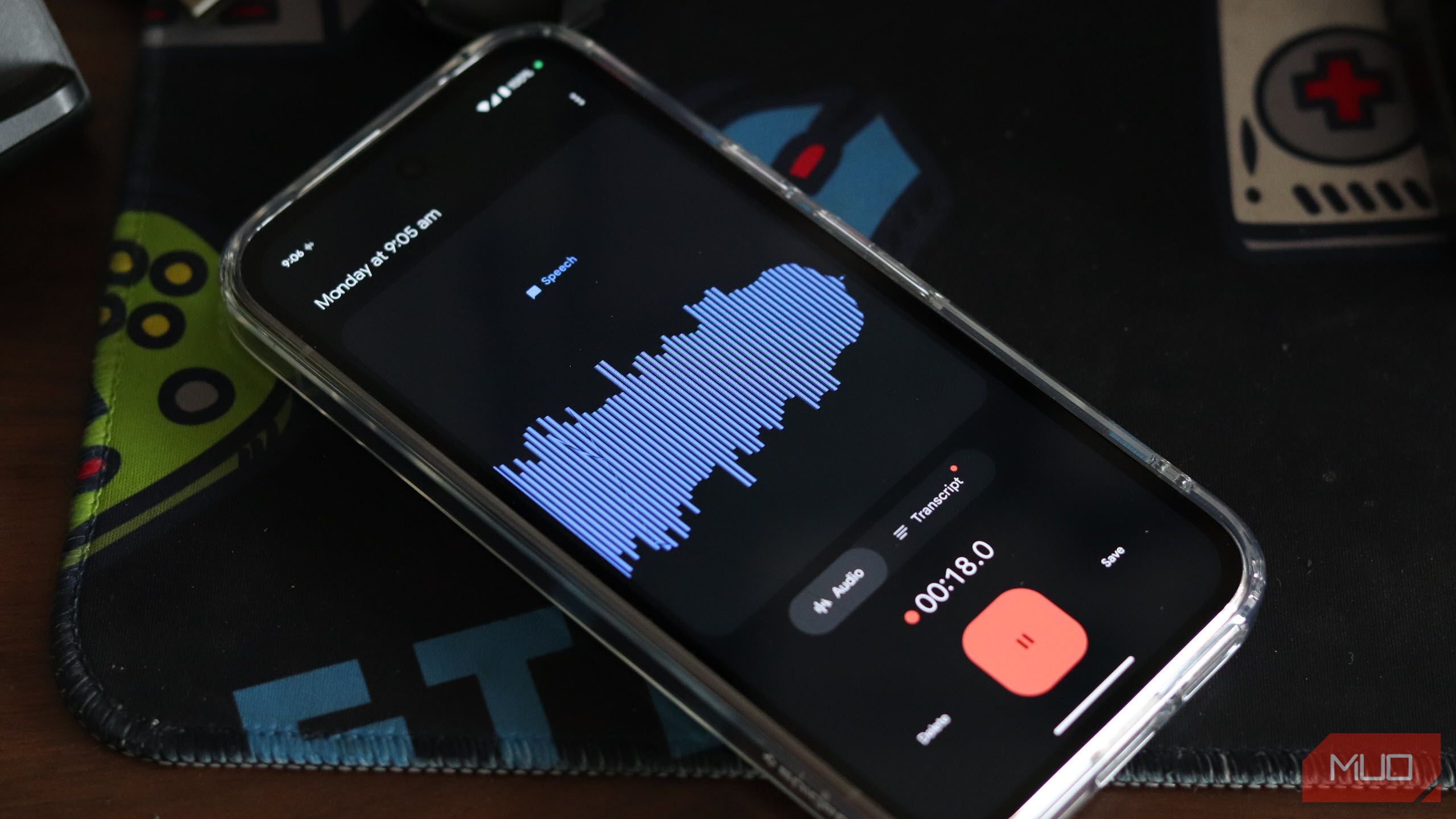 Google Recorder on Pixel 9a