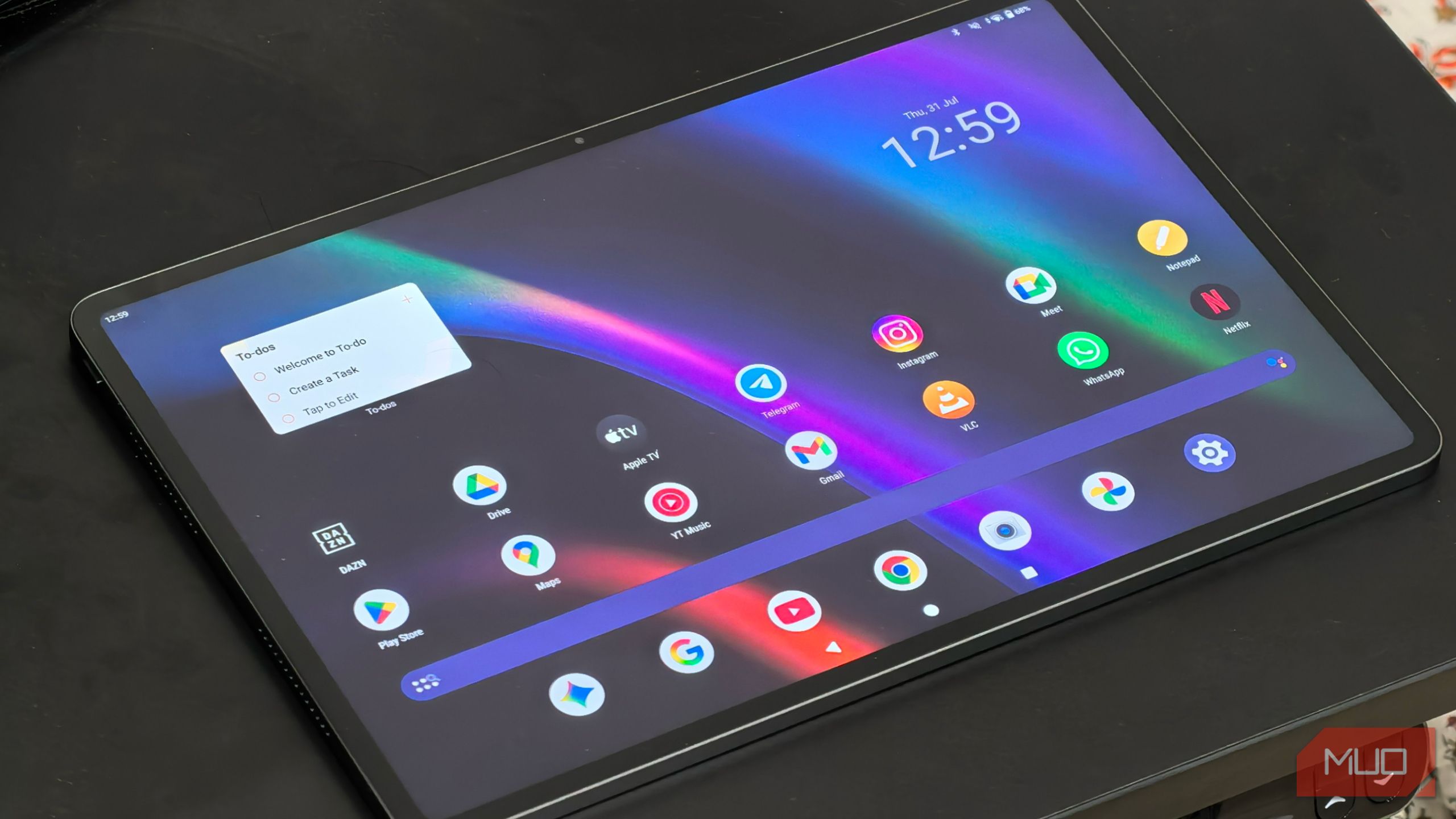 Home screen of Infinix XPAD GT Android tablet