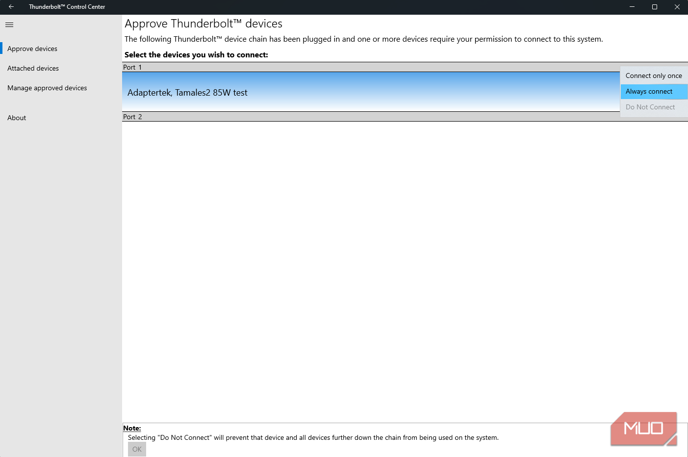 Set eGPU to Always Connect