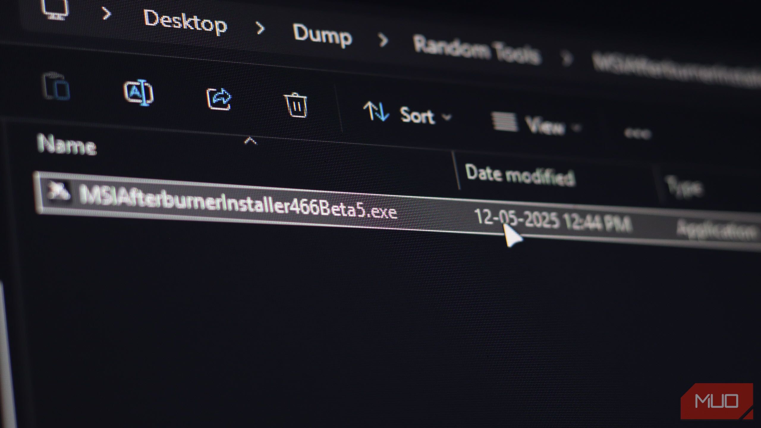 An executable file in Windows