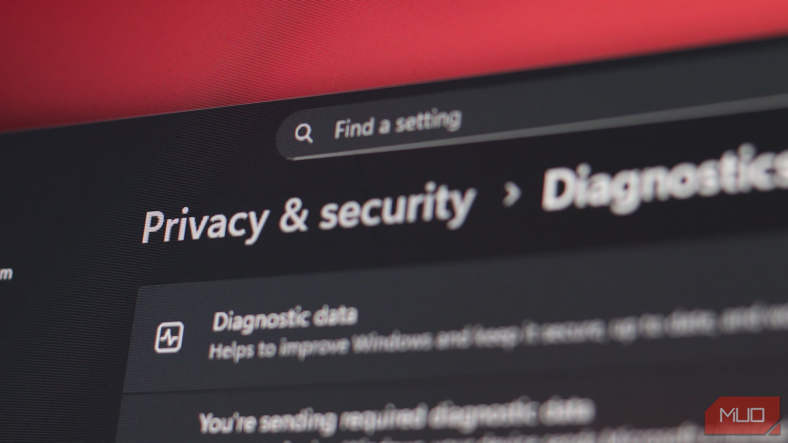 Windows Privacy and Security settings 
