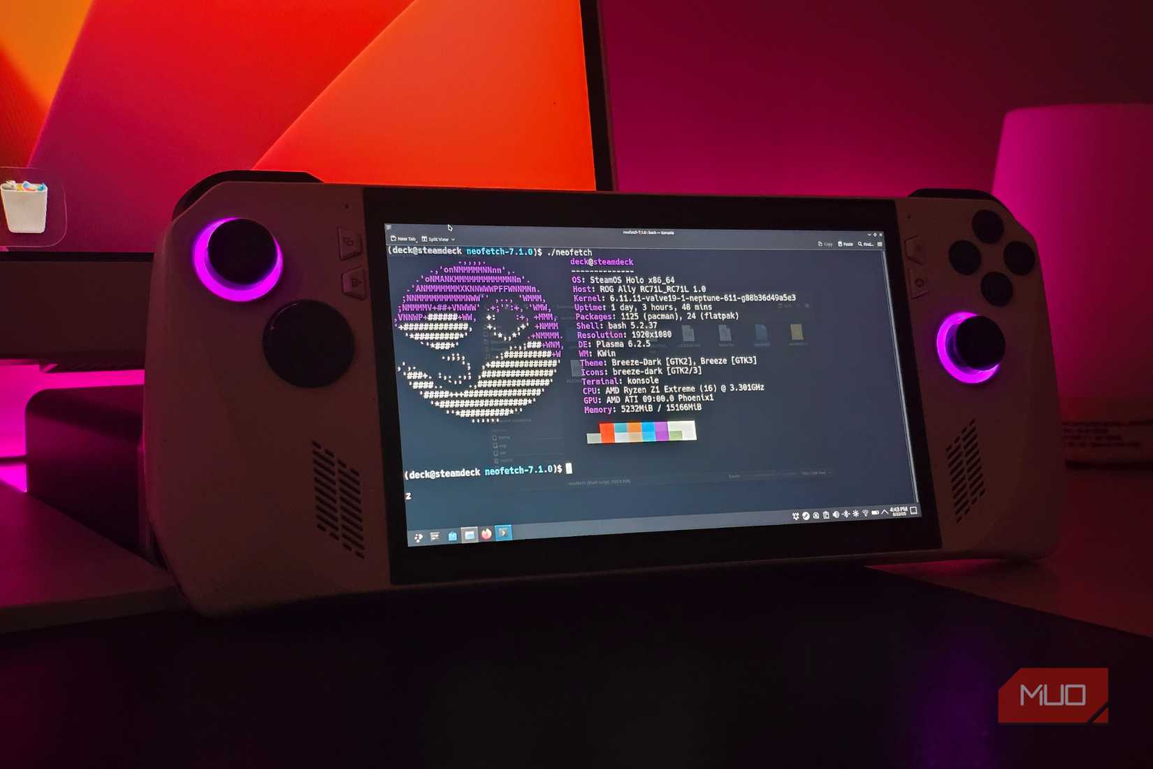 Asus ROG Ally running SteamOS