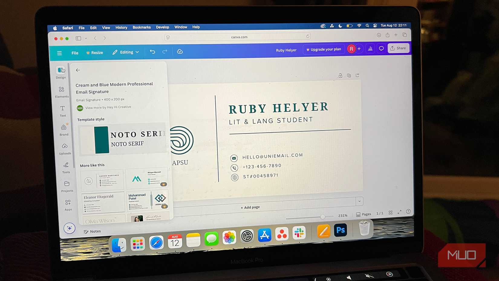 Canva Email Signature Design