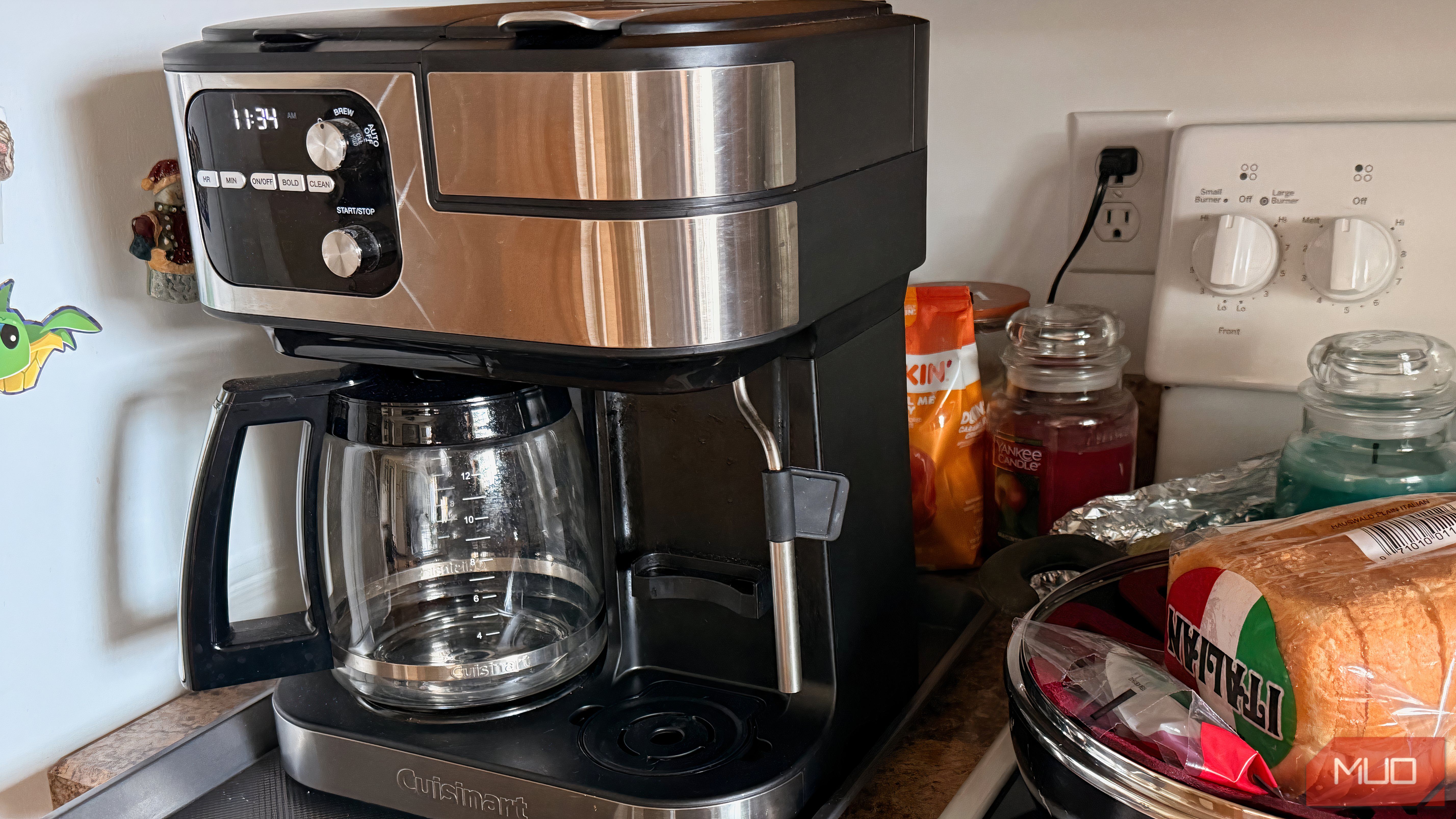 A coffee maker in a kitchen/