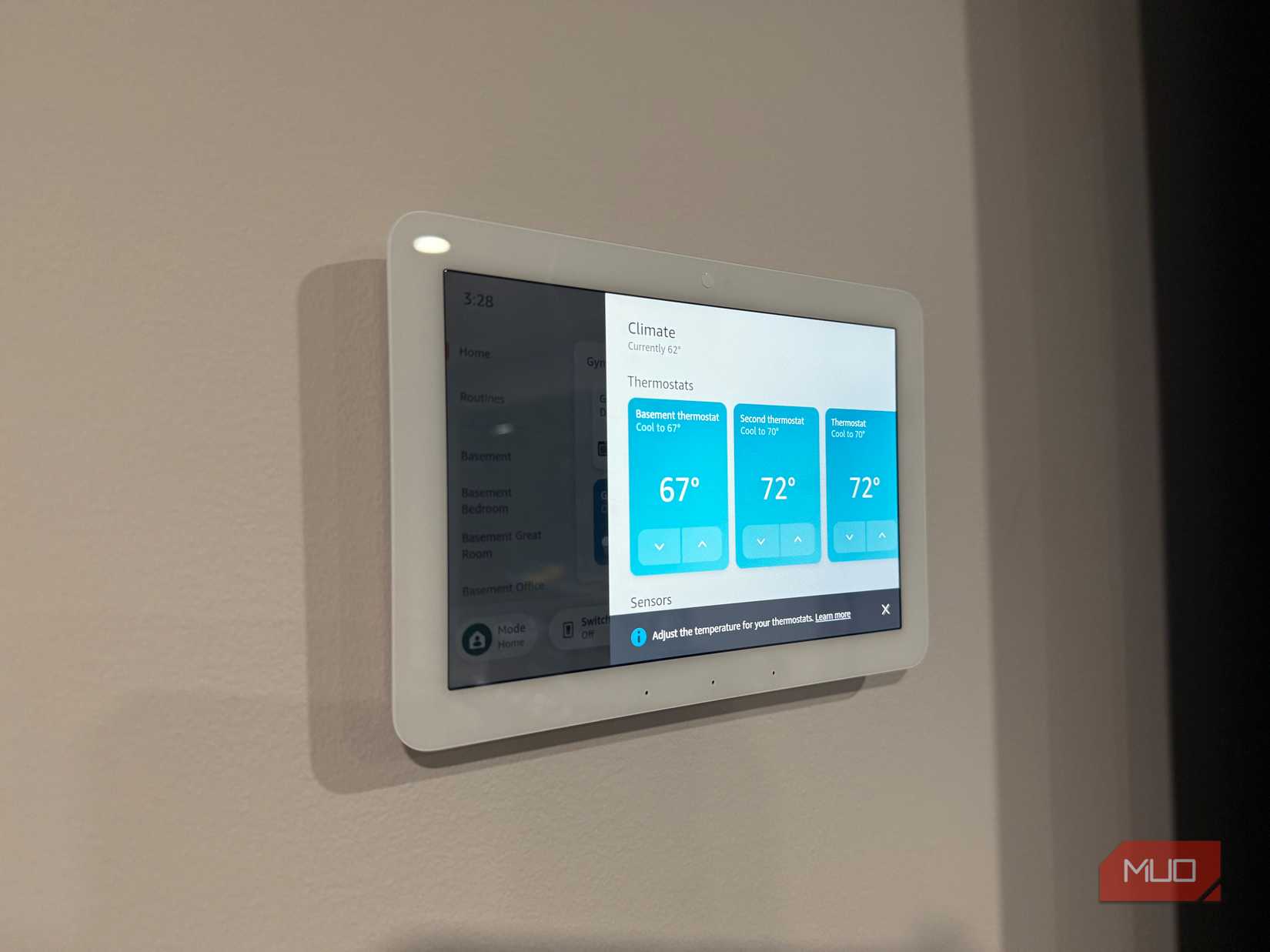 echo hub showing thermostats