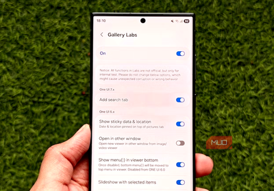 gallery labs on samsung gallery app