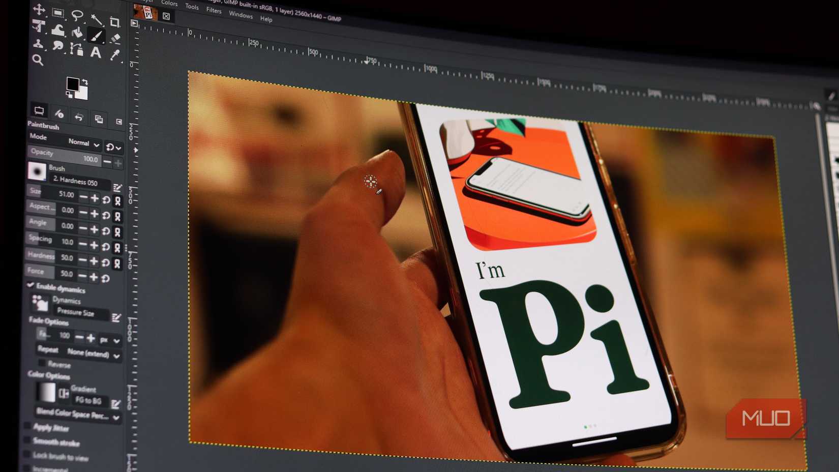 GIMP 3 running with a photo open