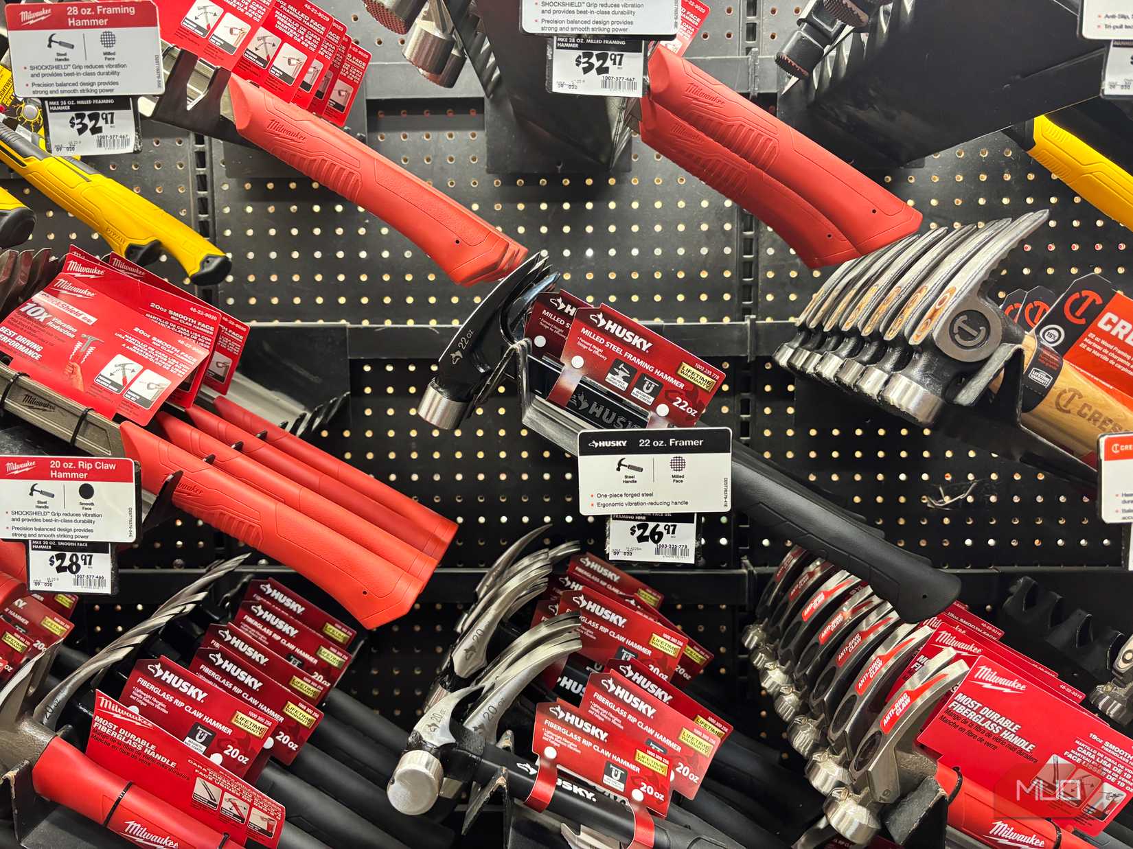 A selection of hammers