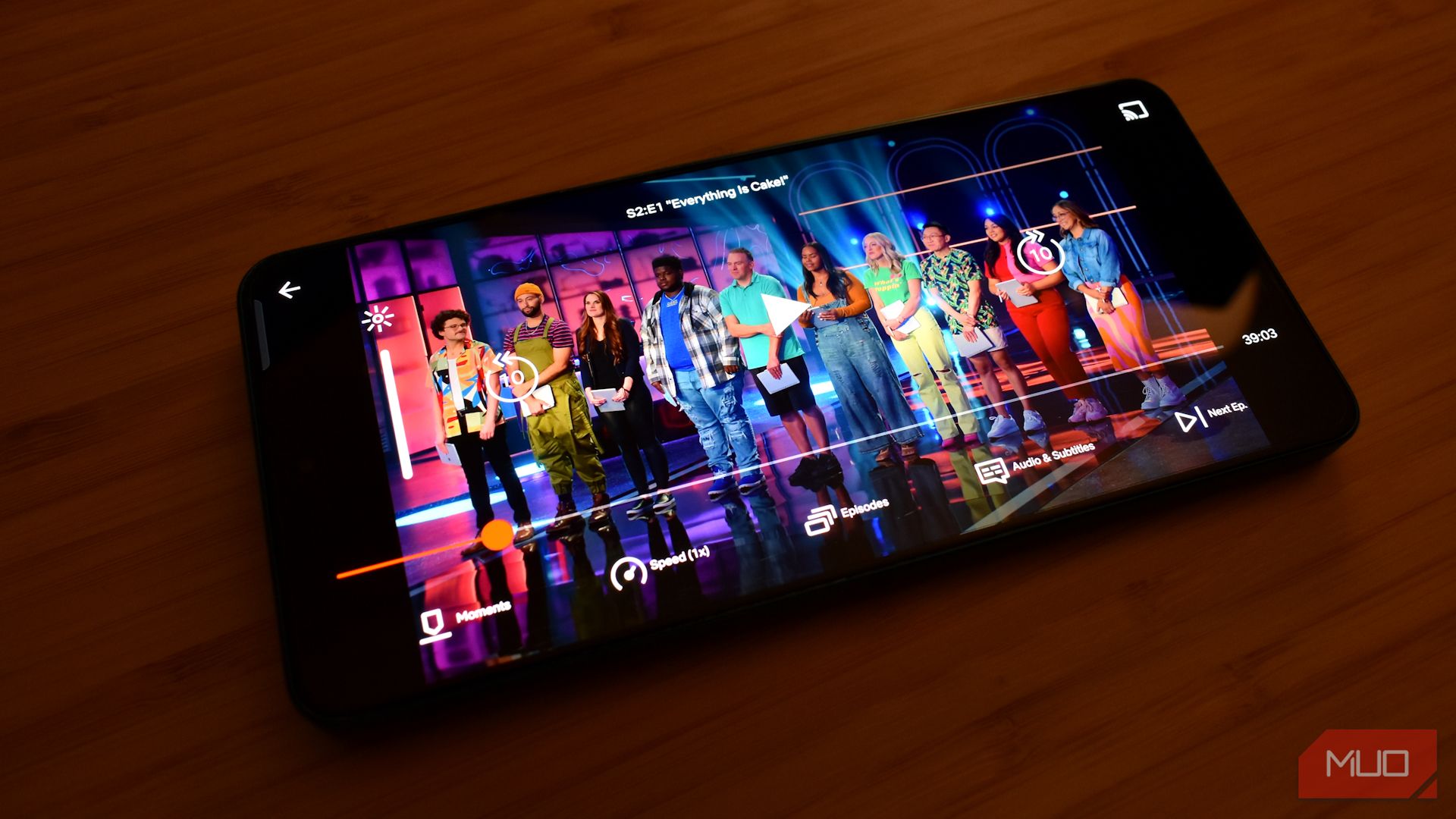 is it cake netflix show on smartphone screen.