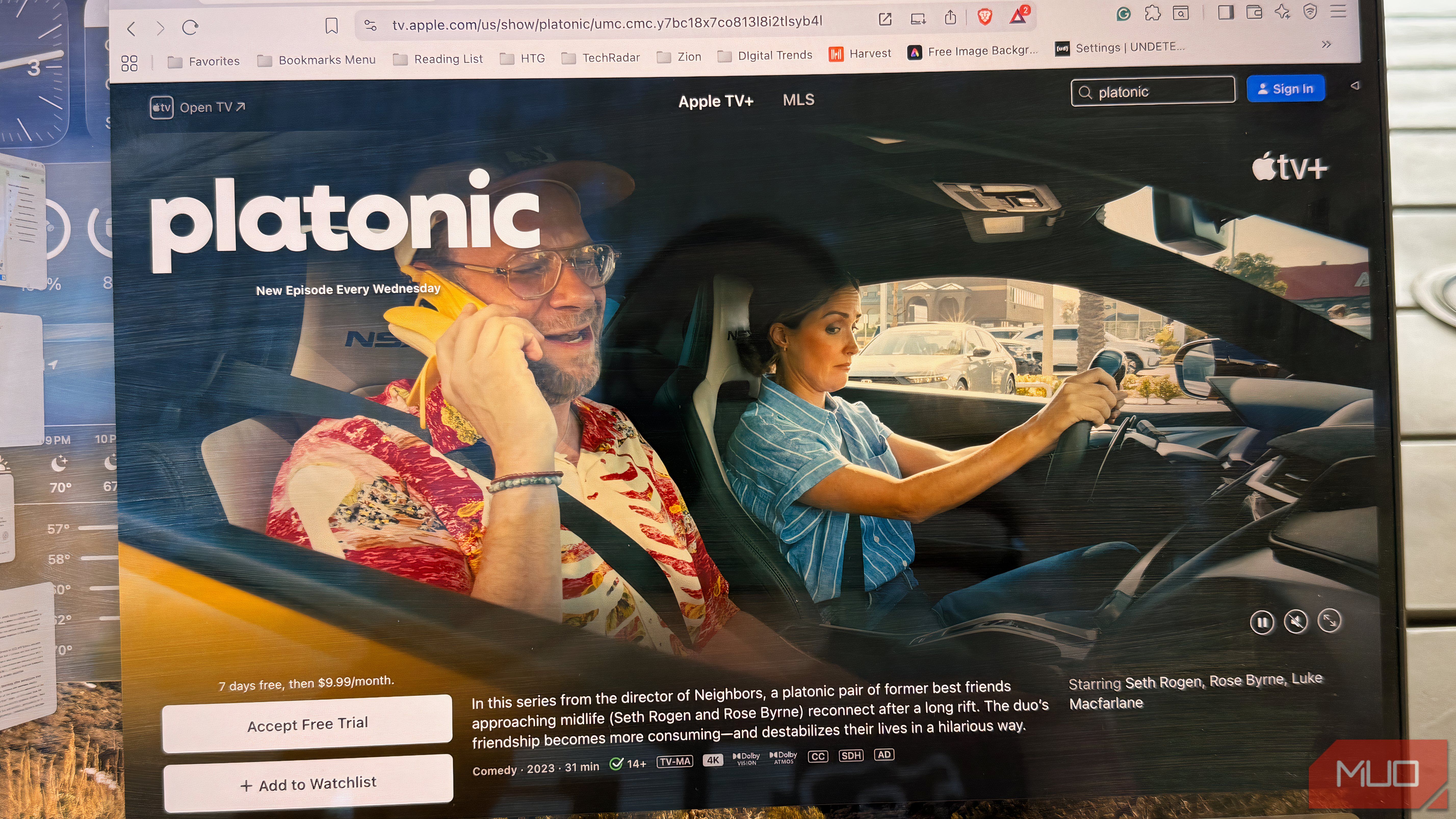 A preview of Platonic on Apple TV+ on a Mac.