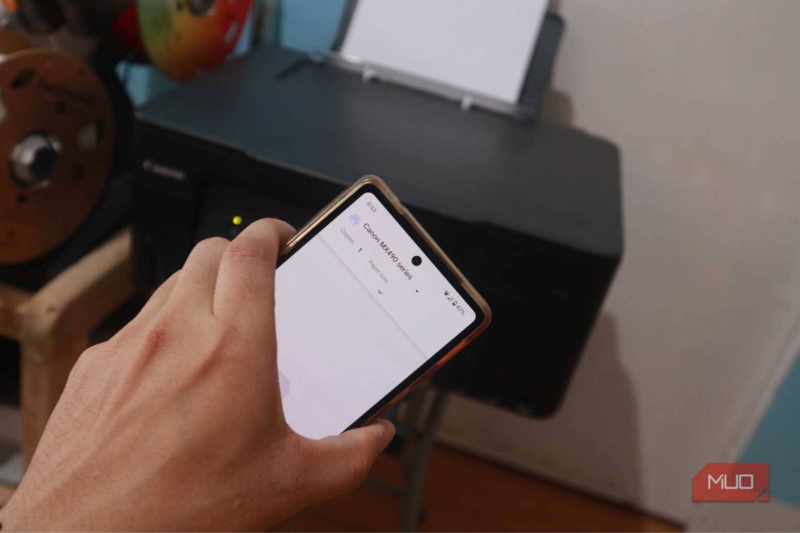 Smartphone connected printer using USB-C