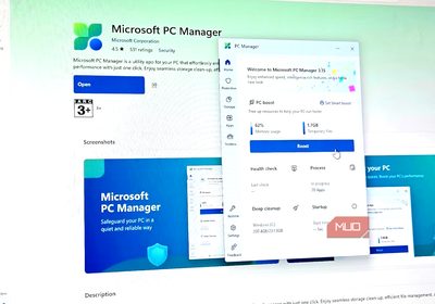 windows pc manager with ram boost option.