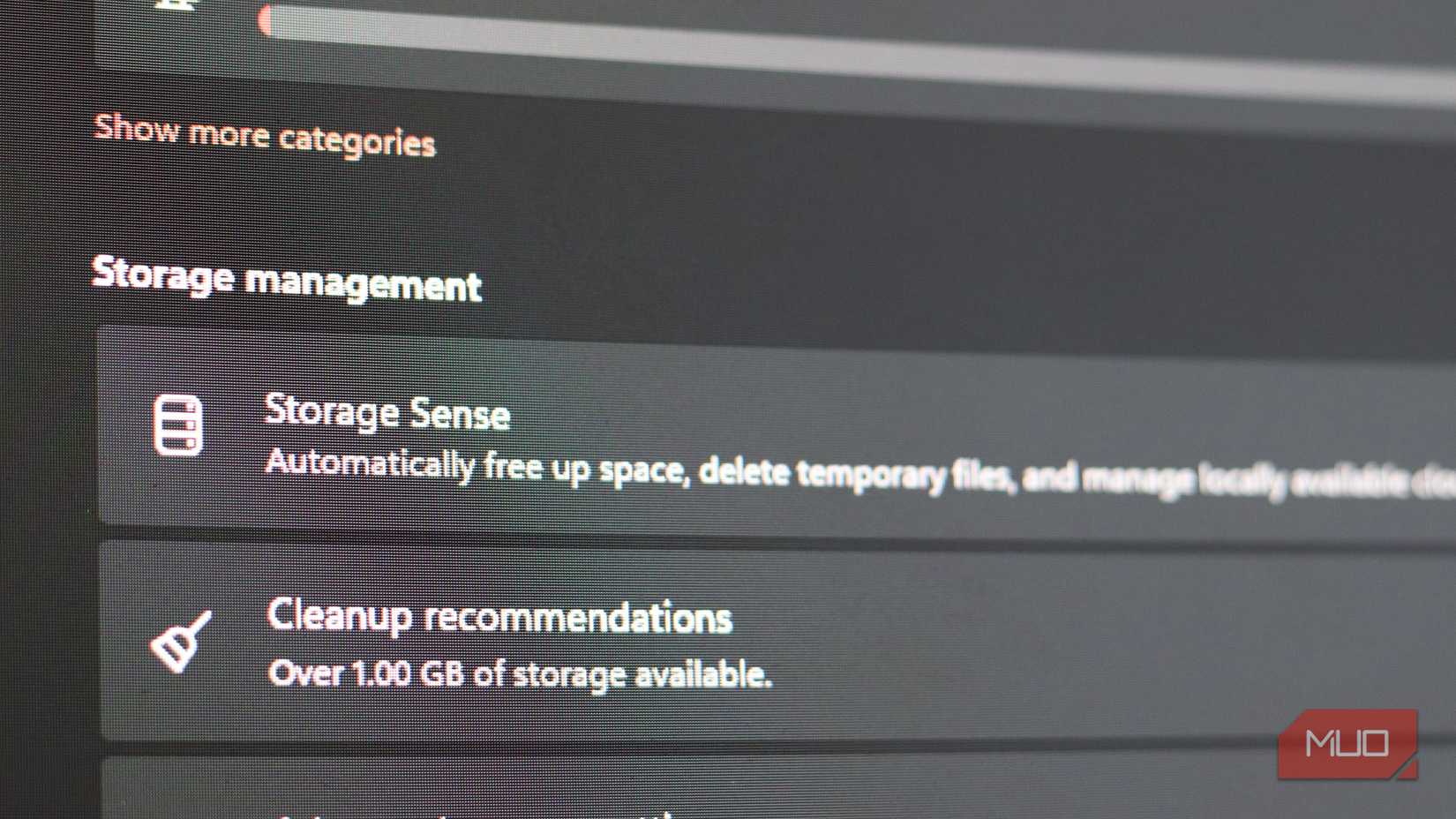 Windows Storage Sense Setting