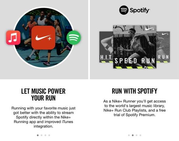 link spotify to nike running android