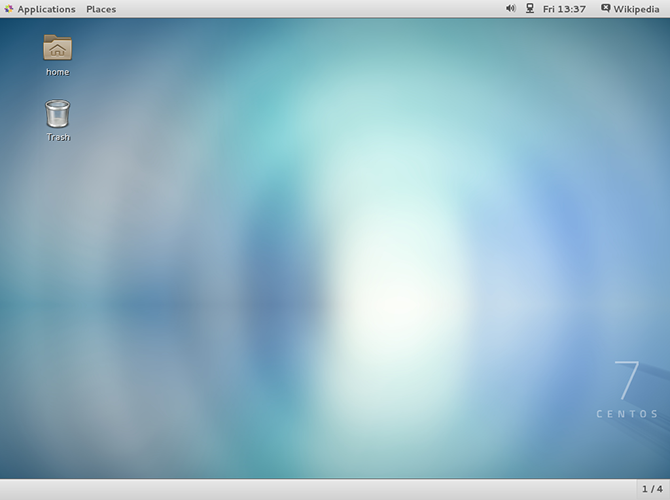 Entorno de escritorio GNOME de CentOS 7