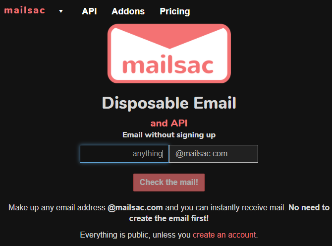 Mailsac Email Home - Hai bisogno di un indirizzo email usa e getta? Prova questi ottimi servizi
