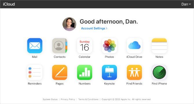 iCloud Home screen in Safari 1 - Come trovare il tuo iPhone smarrito o rubato usando Trova la mia app